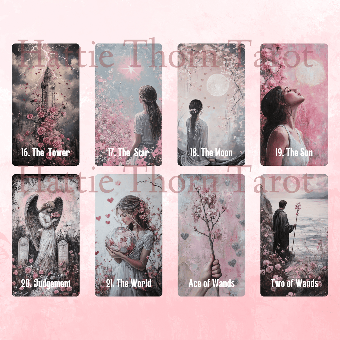 Lovers’ Path Tarot & Oracle Bundle 💖 A romantic 2 - deck journey through tenderness, passion, and the poetry of the heart - Hattie Thorn Tarot