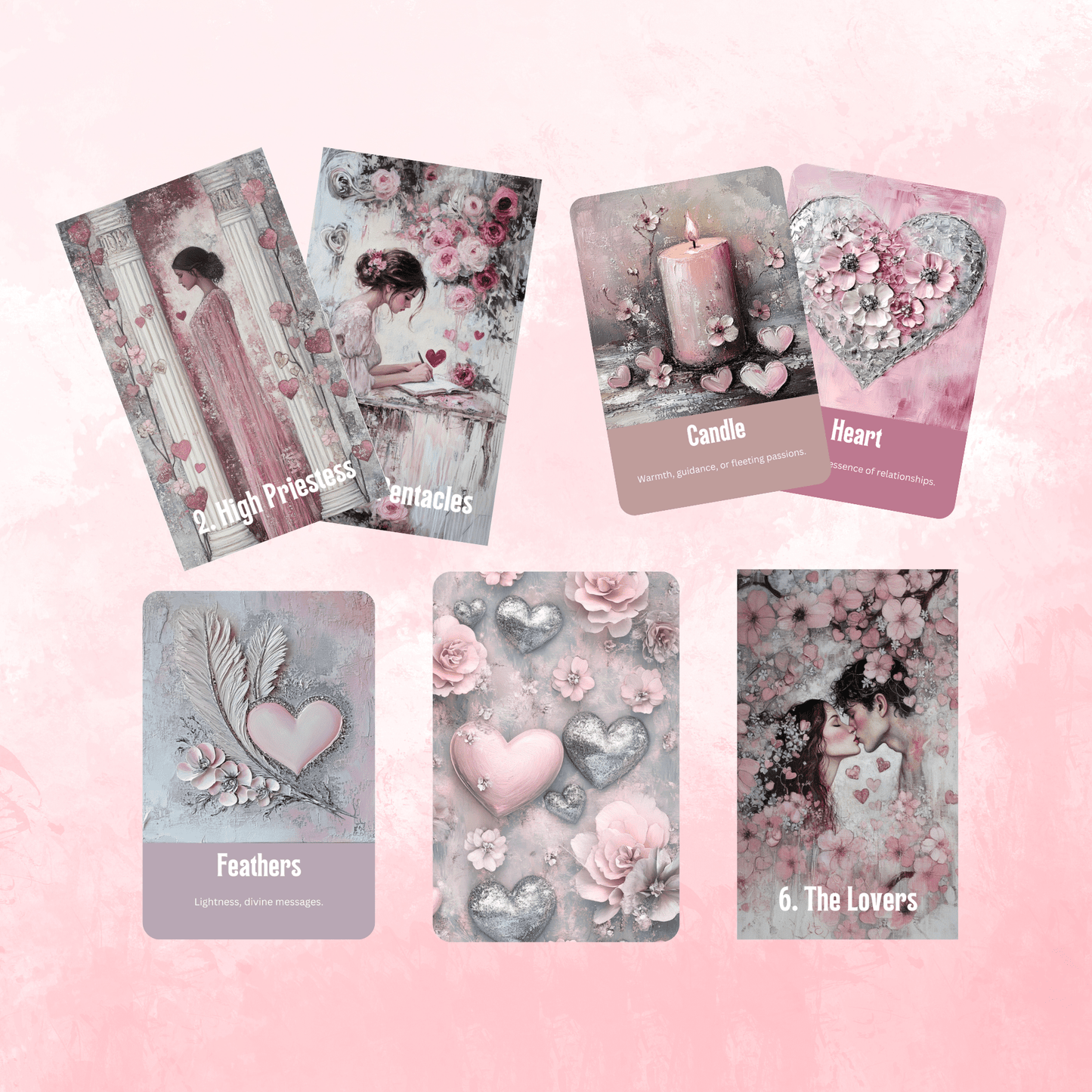 Lovers’ Path Tarot & Oracle Bundle 💖 A romantic 2 - deck journey through tenderness, passion, and the poetry of the heart - Hattie Thorn Tarot