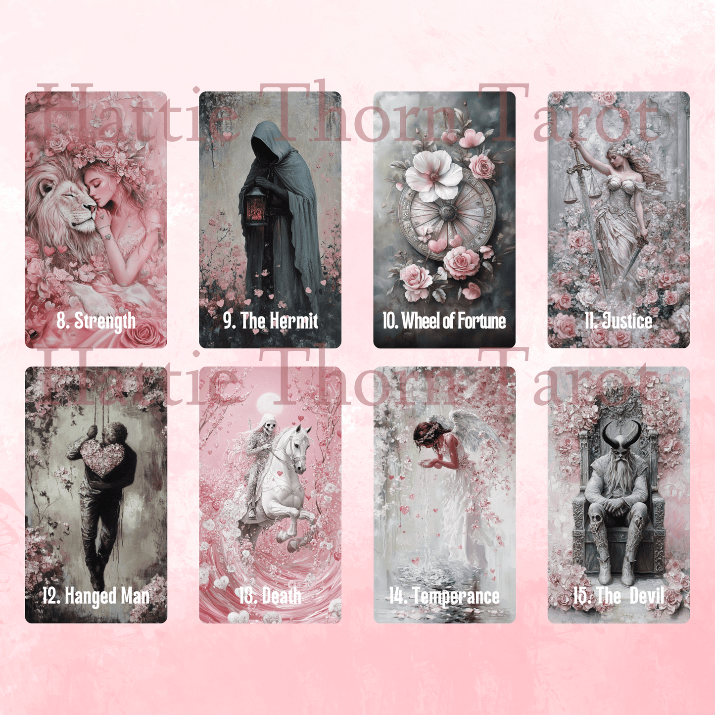 Lovers’ Path Tarot & Oracle Bundle 💖 A romantic 2 - deck journey through tenderness, passion, and the poetry of the heart - Hattie Thorn Tarot