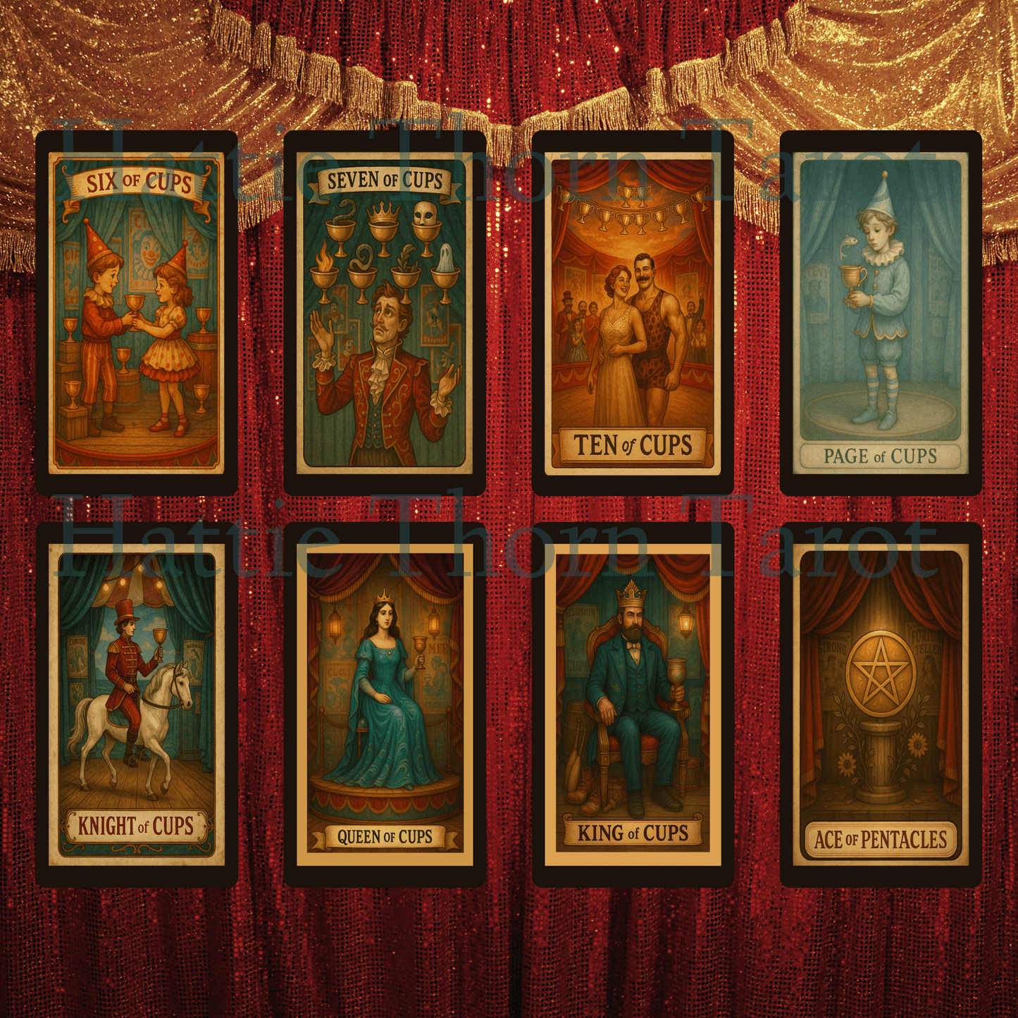Madame Fortuna: Secrets Revealed 🎪 A tarot deck of circus mystery, glittering grit, and psychic spectacle - Hattie Thorn Tarot
