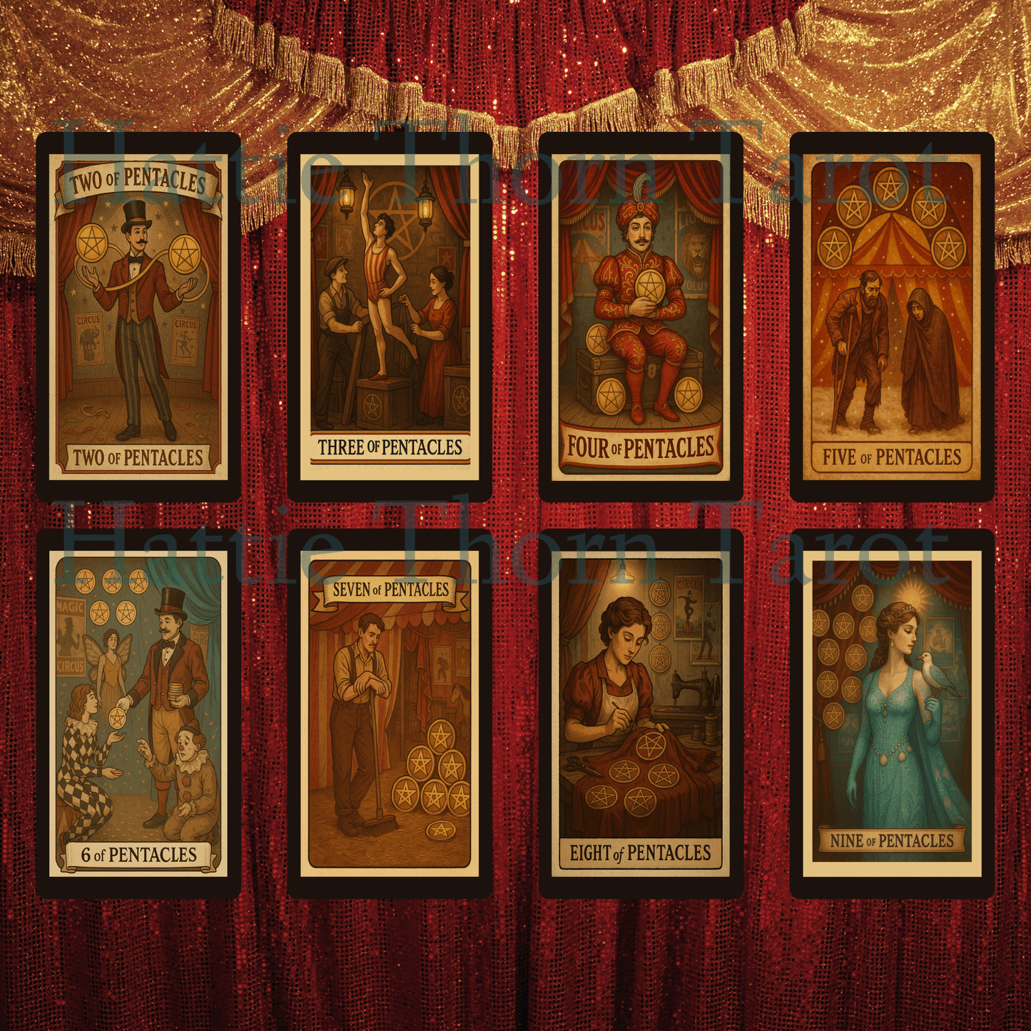 Madame Fortuna: Secrets Revealed 🎪 A tarot deck of circus mystery, glittering grit, and psychic spectacle - Hattie Thorn Tarot