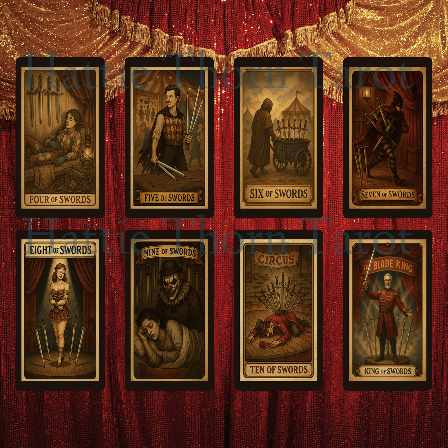 Madame Fortuna: Secrets Revealed 🎪 A tarot deck of circus mystery, glittering grit, and psychic spectacle - Hattie Thorn Tarot