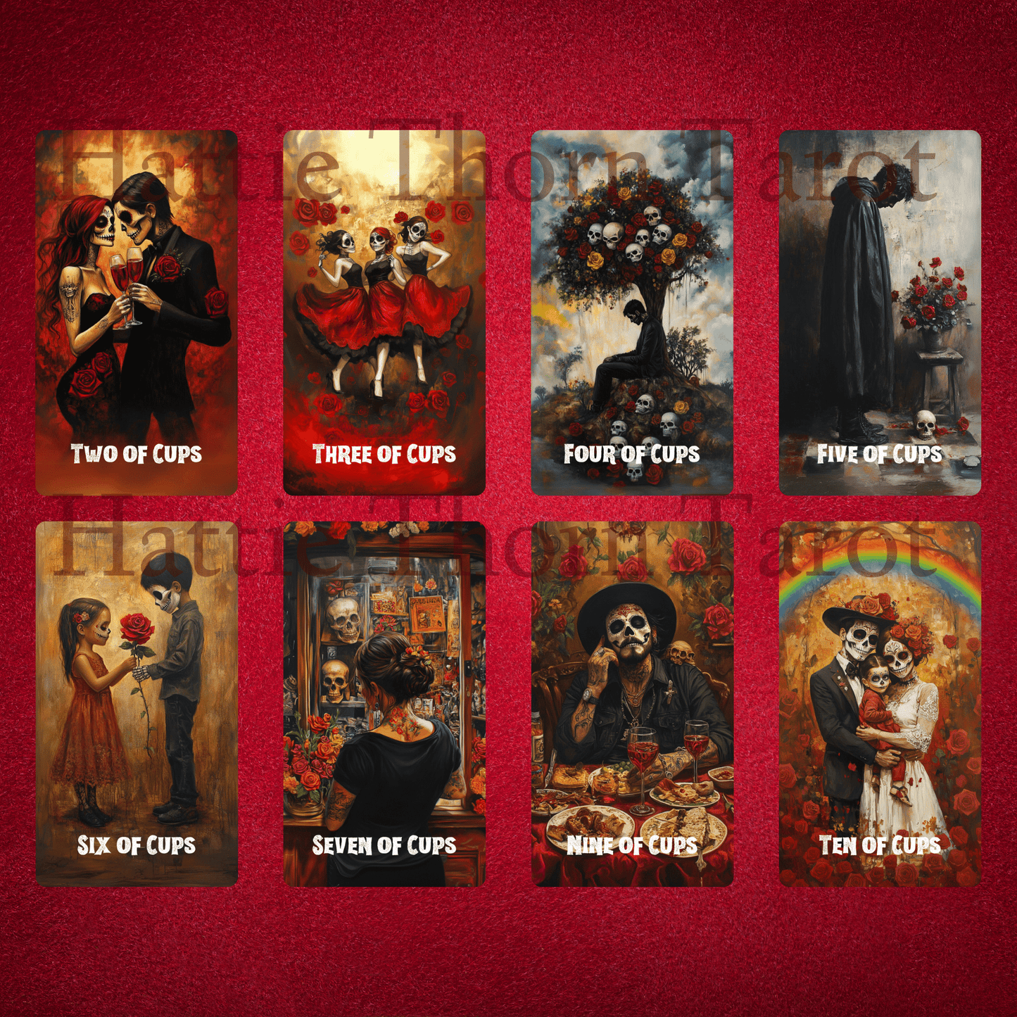Memento Mori Tarot 🌺 A vivid 78 - card tarot deck honouring life, death, and ancestral connection - Hattie Thorn Tarot