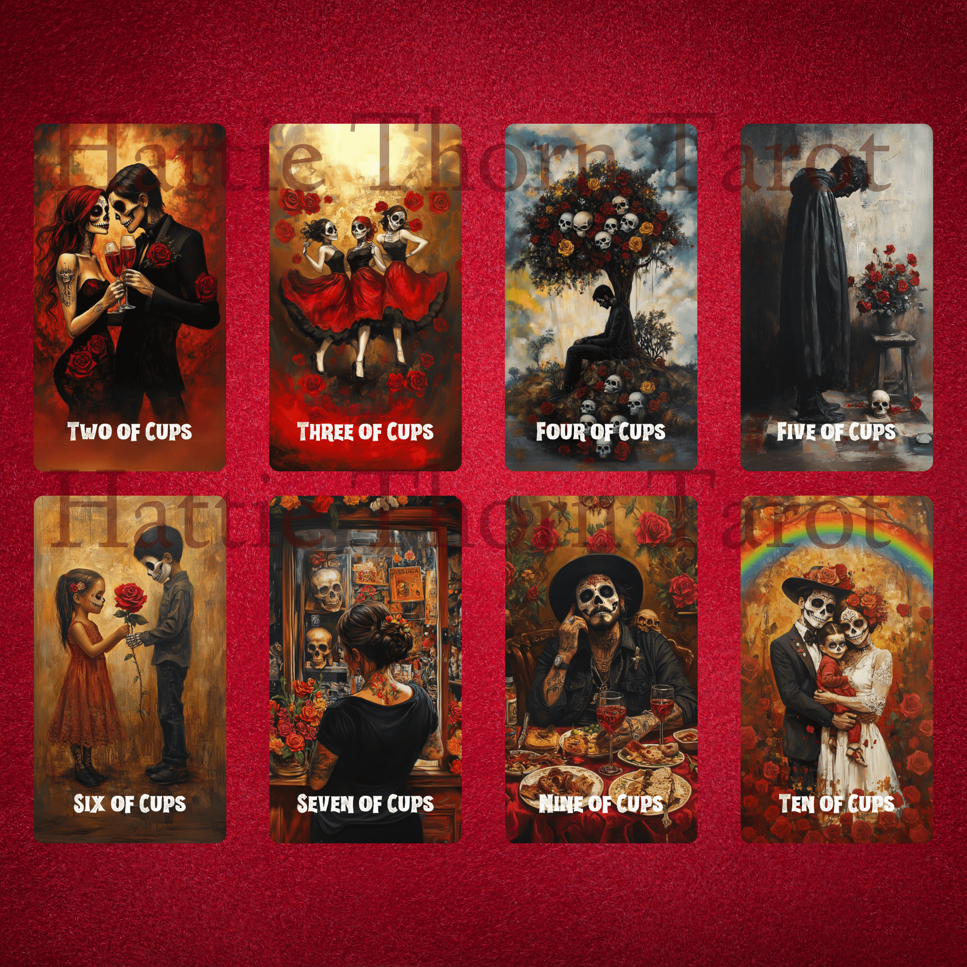 Memento Mori Tarot 🌺 A vivid 78 - card tarot deck honouring life, death, and ancestral connection - Hattie Thorn Tarot