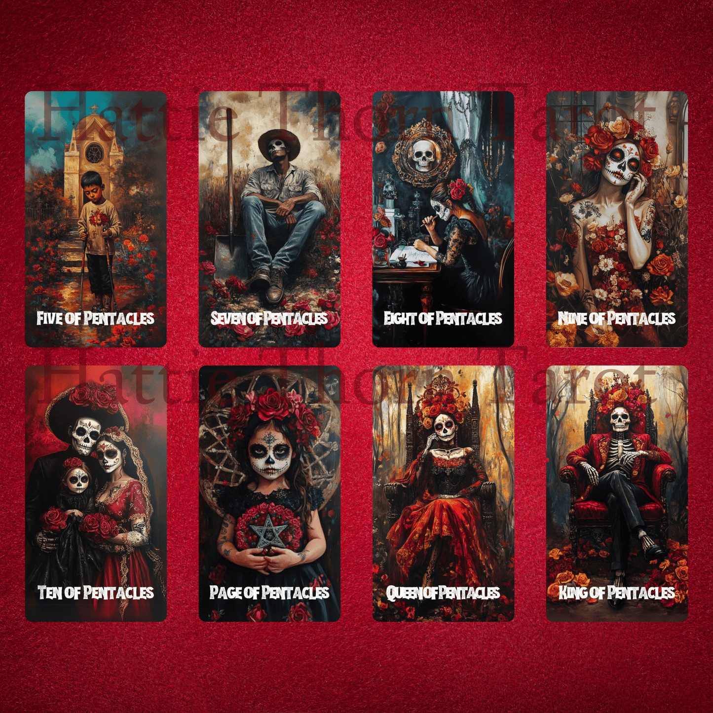 Memento Mori Tarot 🌺 A vivid 78 - card tarot deck honouring life, death, and ancestral connection - Hattie Thorn Tarot