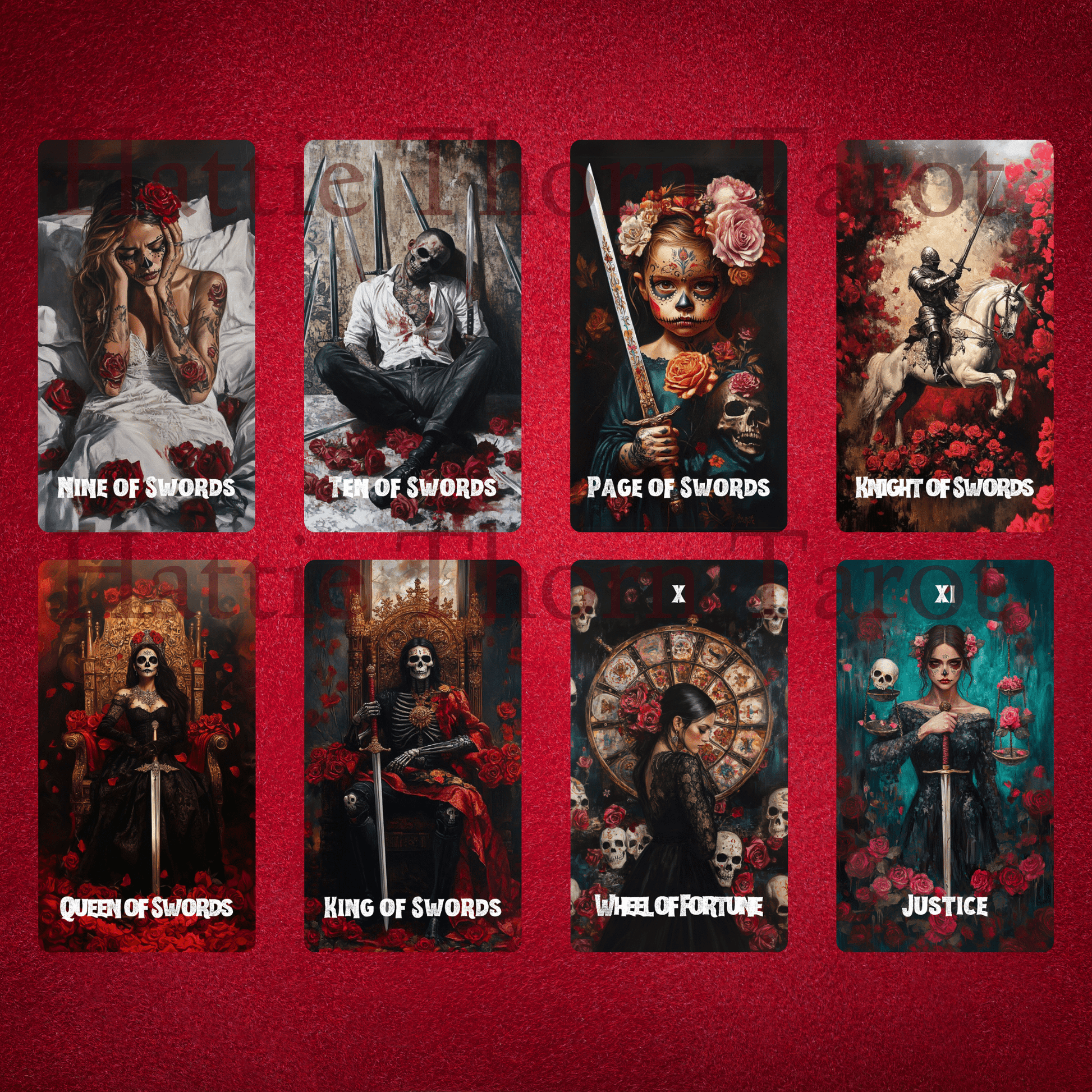 Memento Mori Tarot 🌺 A vivid 78 - card tarot deck honouring life, death, and ancestral connection - Hattie Thorn Tarot