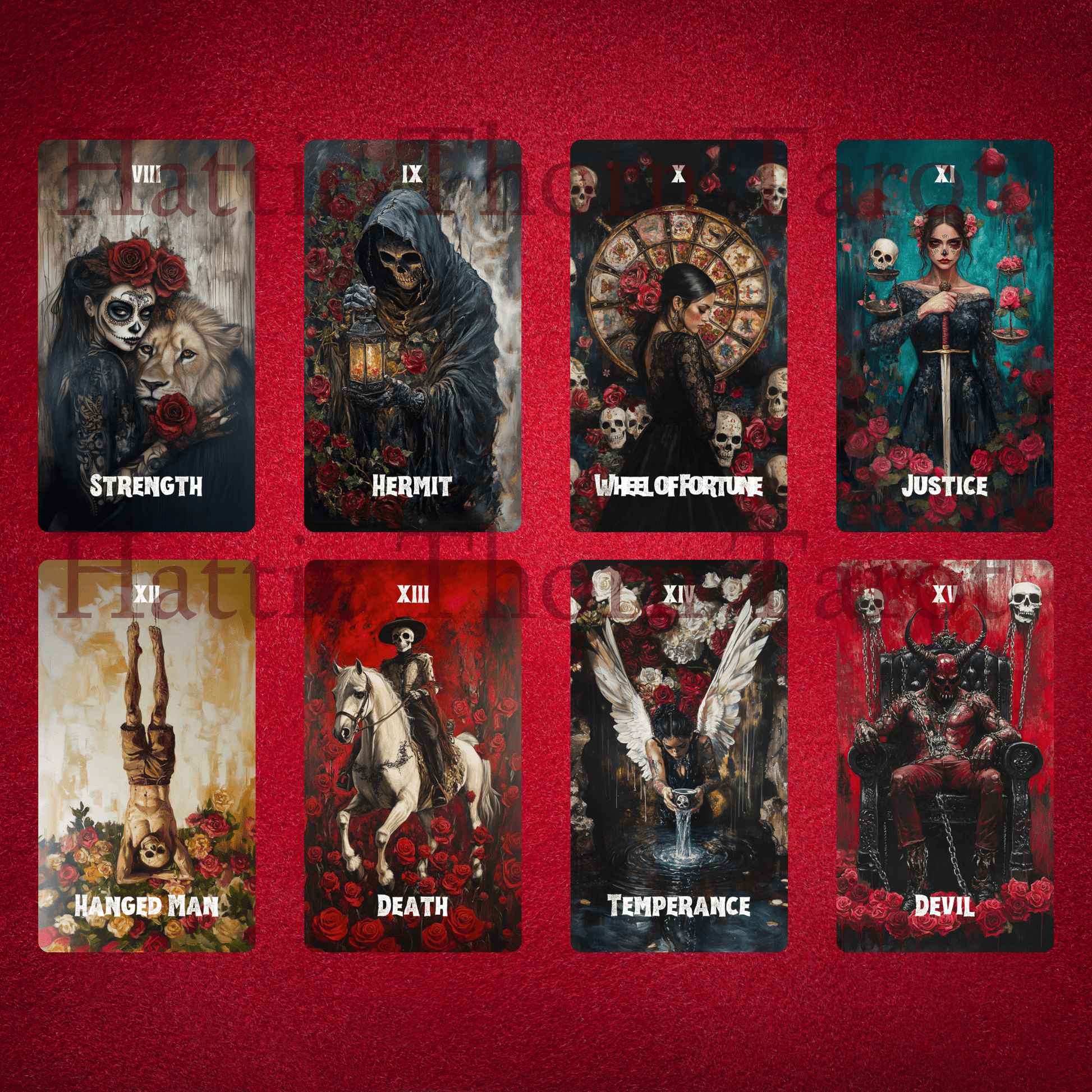 Memento Mori Tarot 🌺 A vivid 78 - card tarot deck honouring life, death, and ancestral connection - Hattie Thorn Tarot