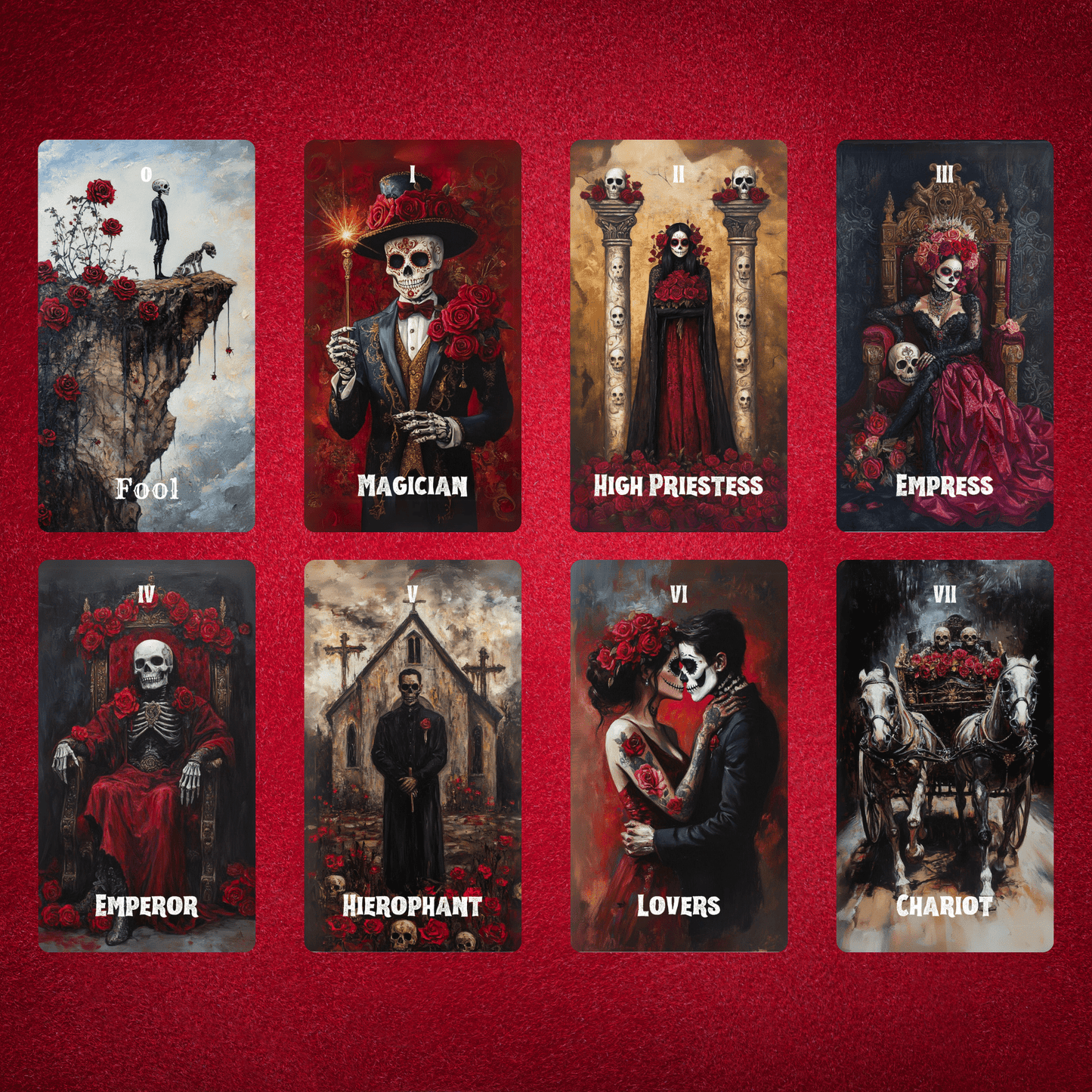 Memento Mori Tarot 🌺 A vivid 78 - card tarot deck honouring life, death, and ancestral connection - Hattie Thorn Tarot