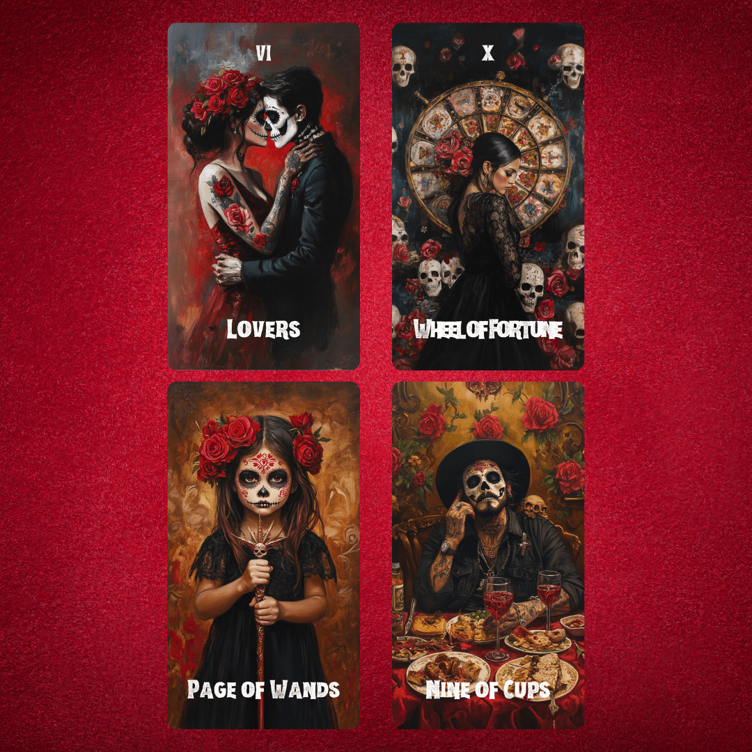 Memento Mori Tarot 🌺 A vivid 78 - card tarot deck honouring life, death, and ancestral connection - Hattie Thorn Tarot