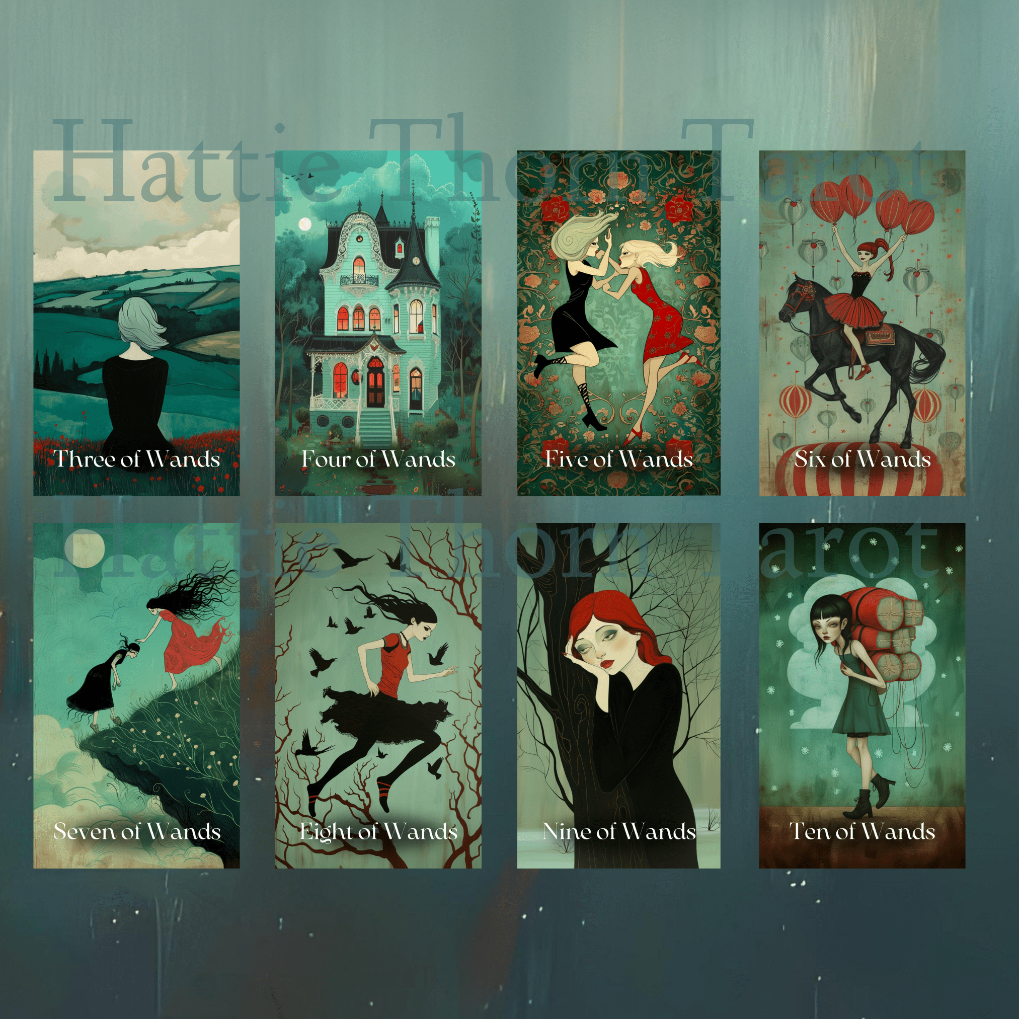 Mystic Maidens Tarot & Oracle Bundle ✨ A dreamy 2 - deck celebration of intuition, sisterhood, and soft magic - Hattie Thorn Tarot