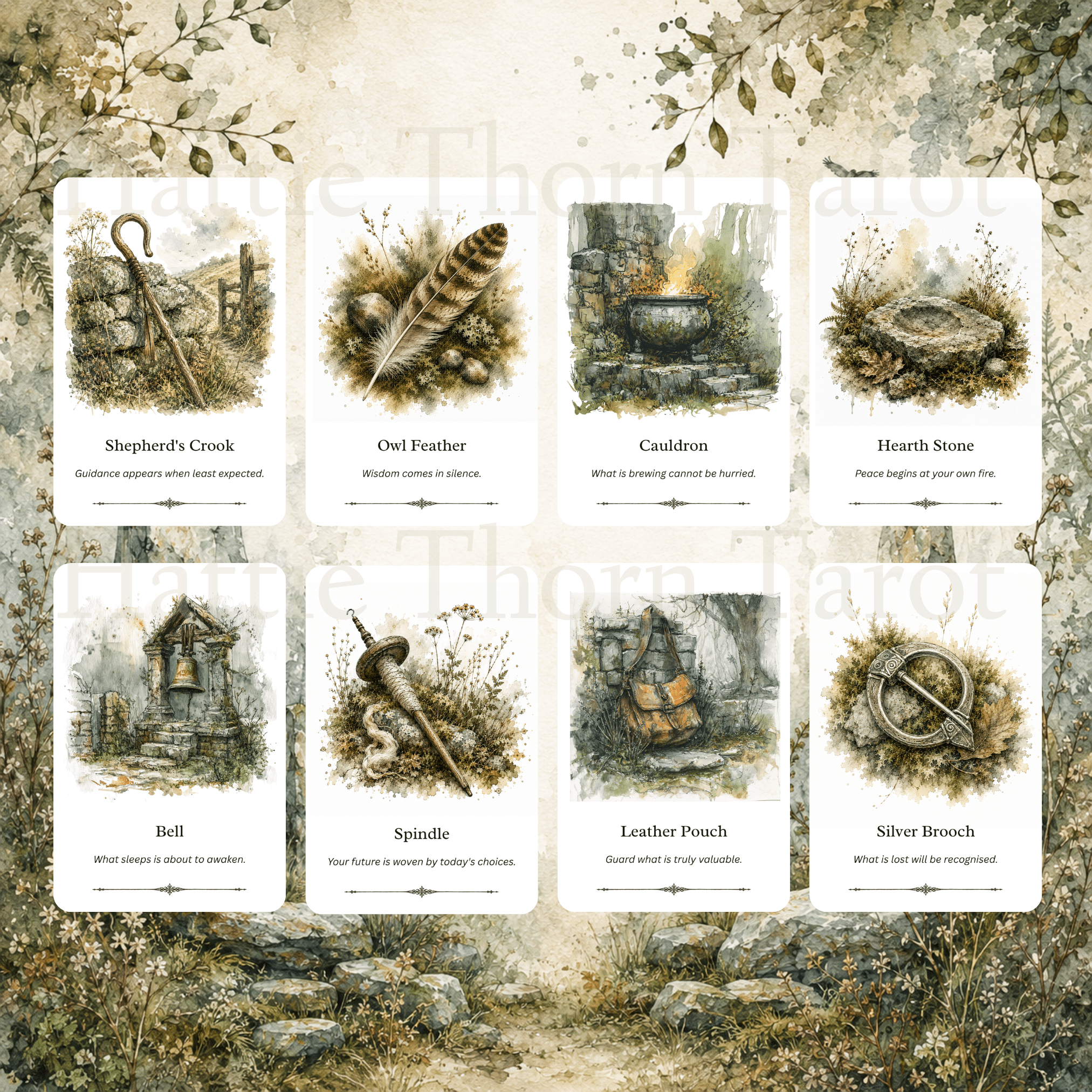 Sacred Isles Oracle 🐦⬛ 50 relics, omens, and forgotten treasures carrying messages from the old landscapes of Britain. - Hattie Thorn Tarot
