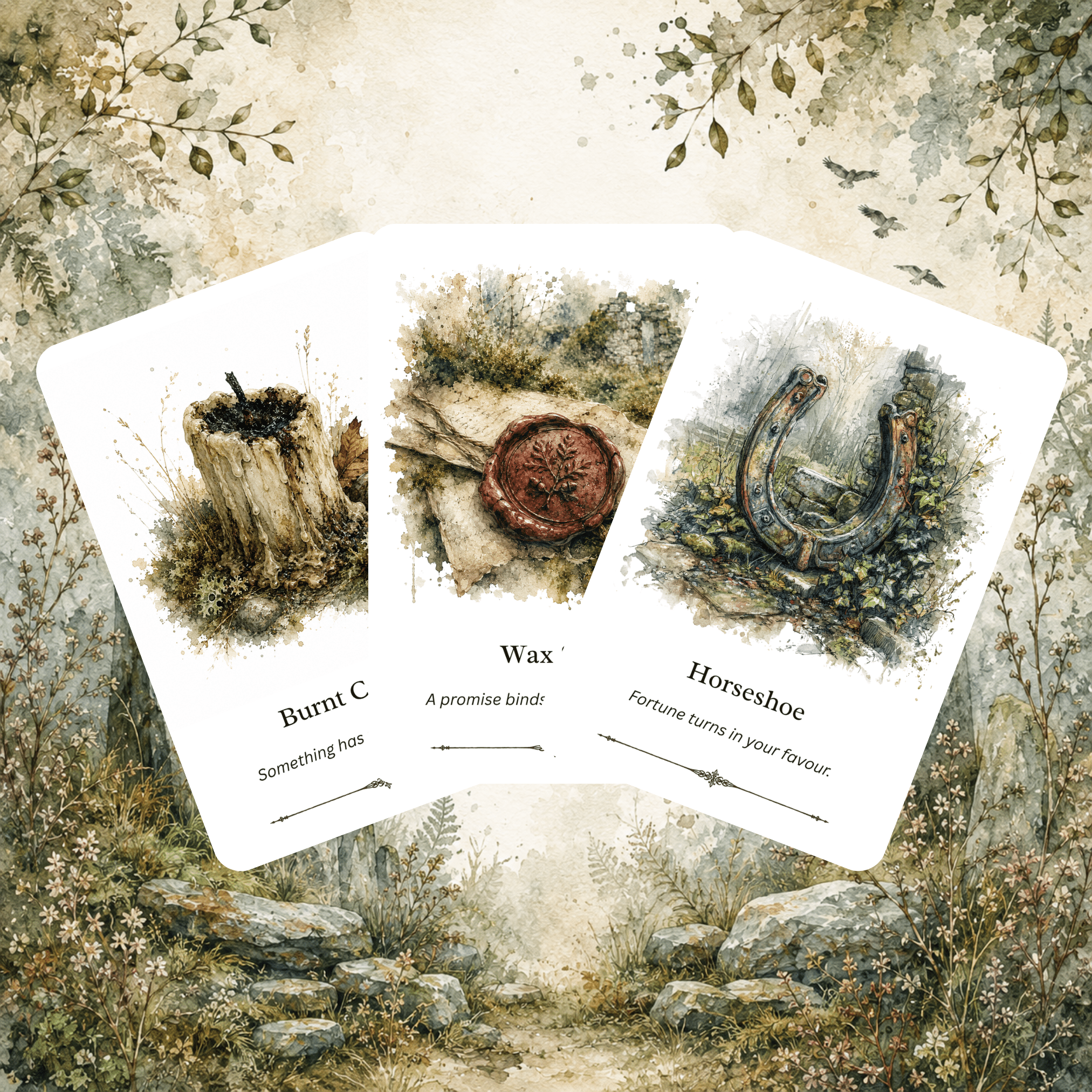 Sacred Isles Oracle 🐦⬛ 50 relics, omens, and forgotten treasures carrying messages from the old landscapes of Britain. - Hattie Thorn Tarot