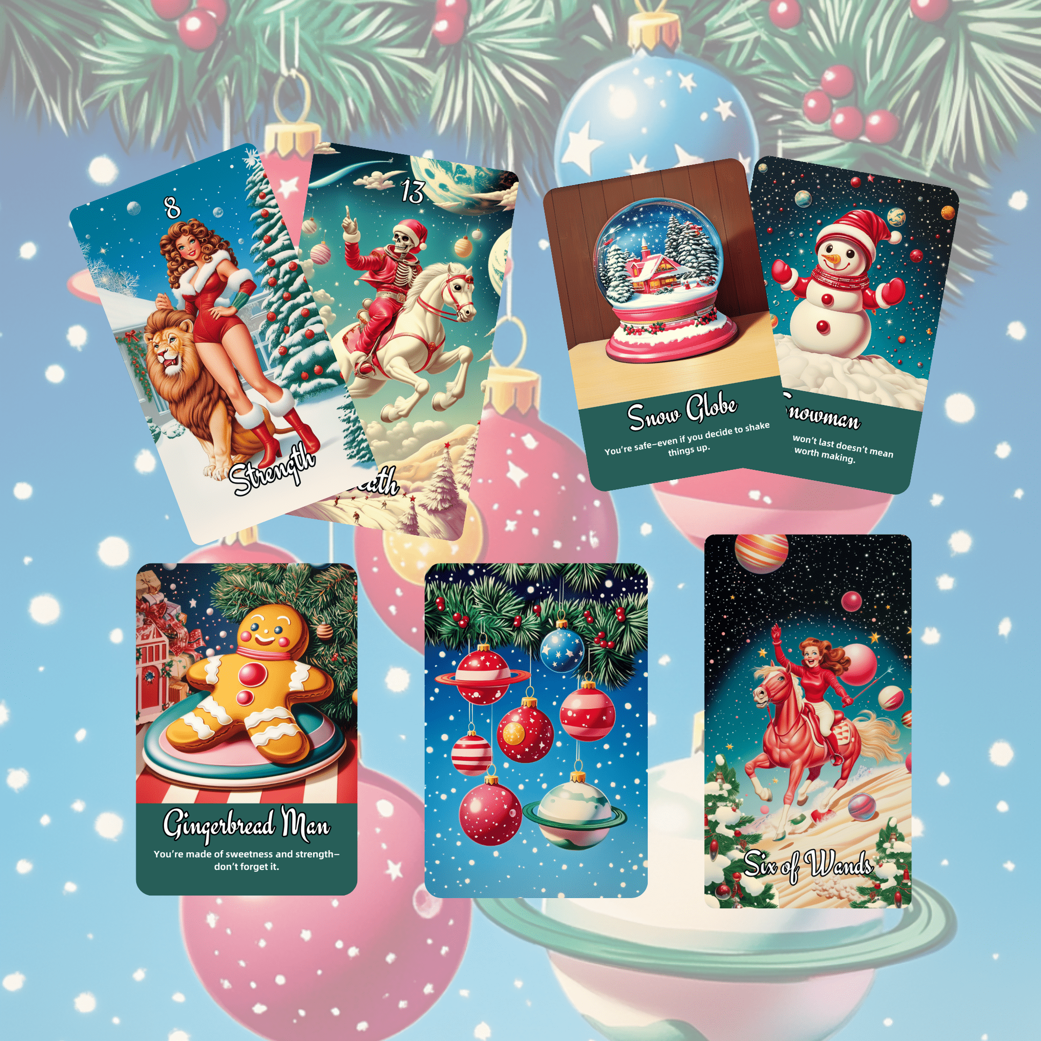 🎅 Sarsaparilla Christmas Bundle 🎅 — Twin Decks of Atomic Age Holiday Pop Magic - Hattie Thorn Tarot