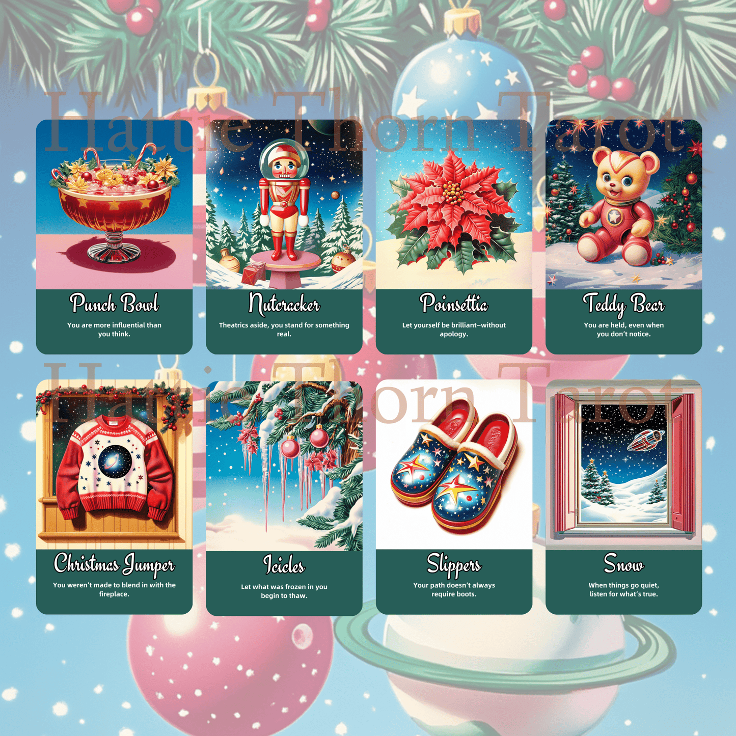 🎅 Sarsaparilla Christmas Oracle 🎅 — Sweet Nostalgia and Retro Pin - Up Christmas Magic - Hattie Thorn Tarot