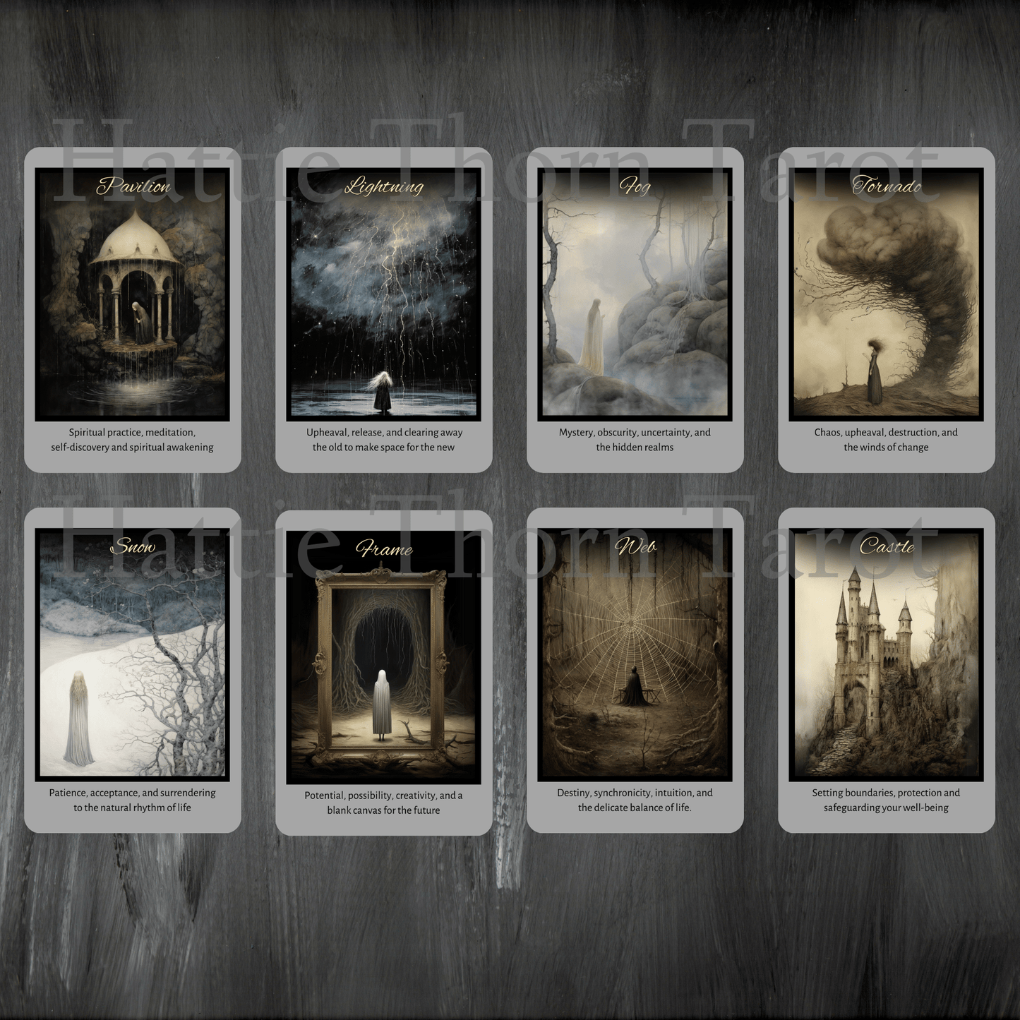 Shadow Fates Oracle š A 45 - card oracle deck for shadow work, folklore insight, and lunar reflection - Hattie Thorn Tarot