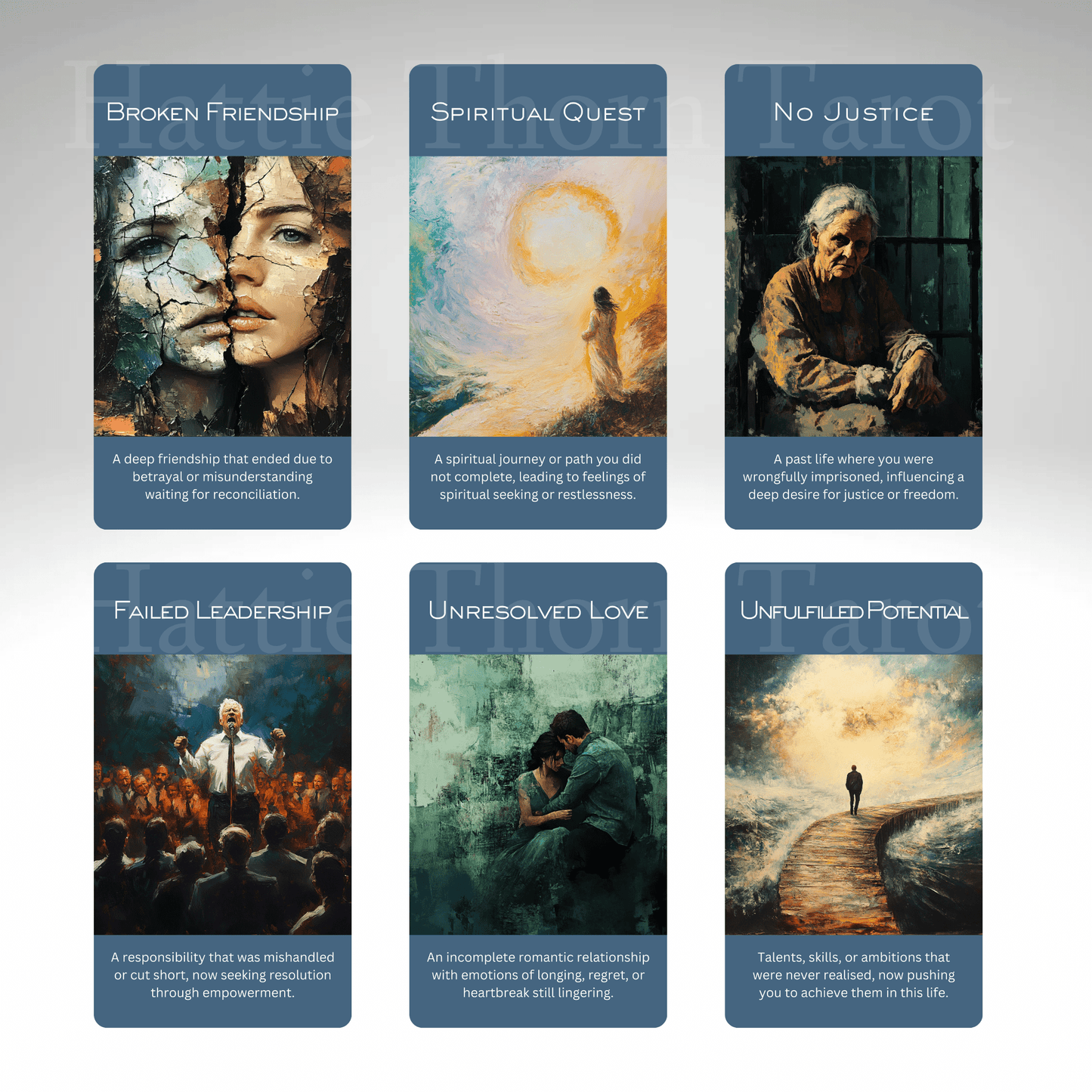 Soul's Journey Past Life Cards 🌌 A 120 - card past life reading deck to uncover karmic lessons, unresolved stories, and soul - level truths - Hattie Thorn Tarot