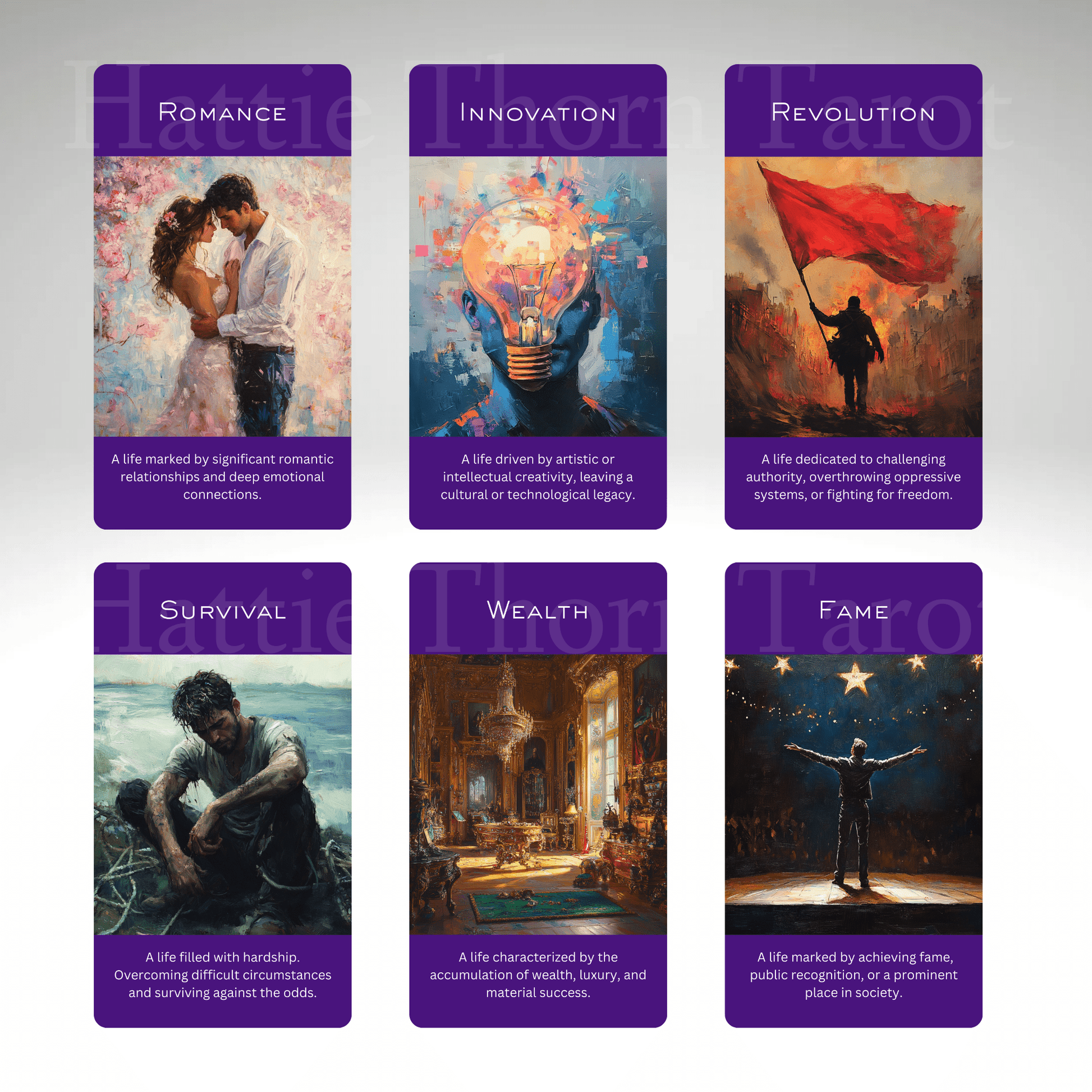 Soul's Journey Past Life Cards 🌌 A 120 - card past life reading deck to uncover karmic lessons, unresolved stories, and soul - level truths - Hattie Thorn Tarot
