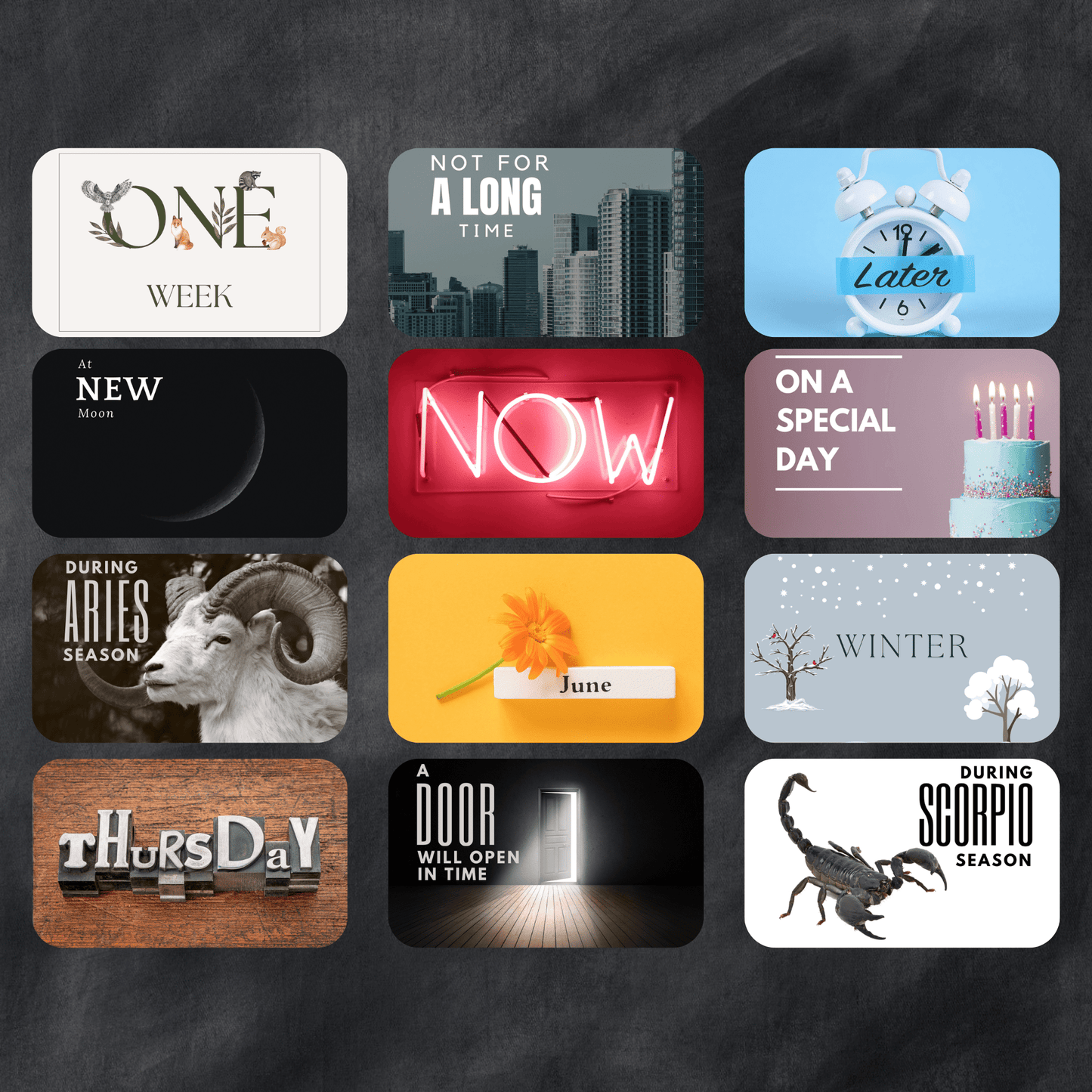 Straight Talking Time ⏳ ♦ Timing clarifiers for when something is coming, unfolding, or not quite ready yet. - Hattie Thorn Tarot