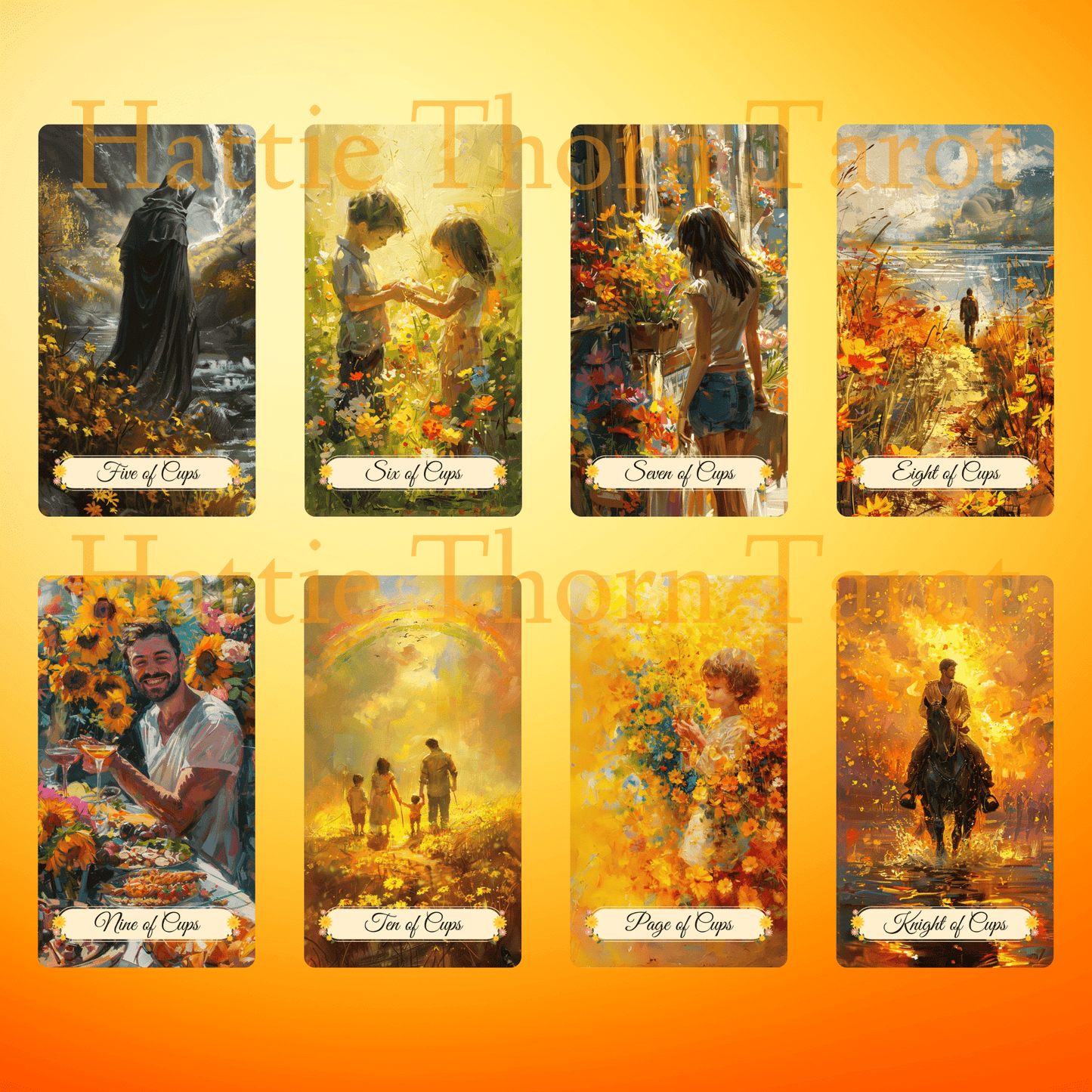 Summer Meadow Tarot 🌻 A 78 - card tarot deck basking in sunshine, wildflowers, and midyear clarity - Hattie Thorn Tarot