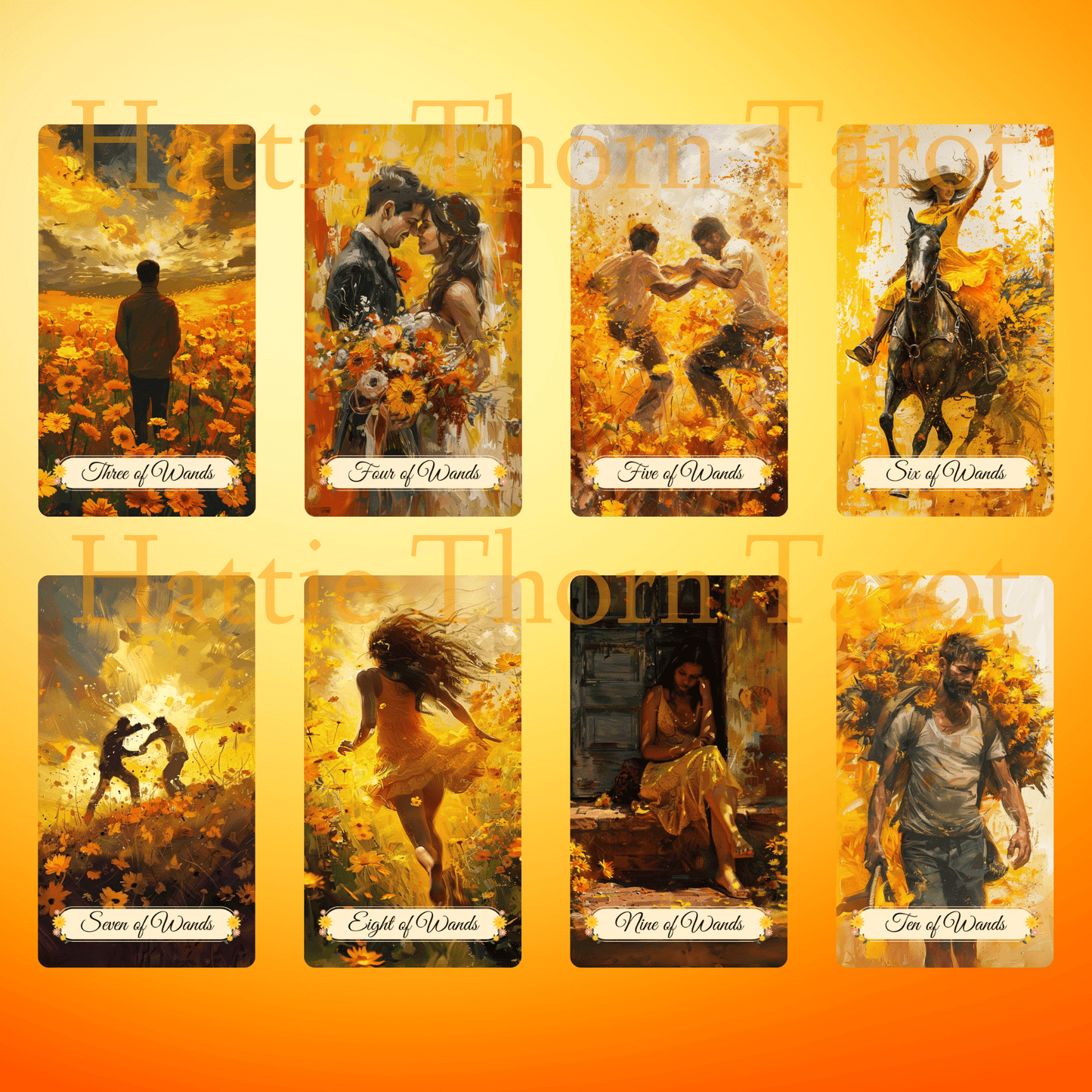 Summer Meadow Tarot 🌻 A 78 - card tarot deck basking in sunshine, wildflowers, and midyear clarity - Hattie Thorn Tarot