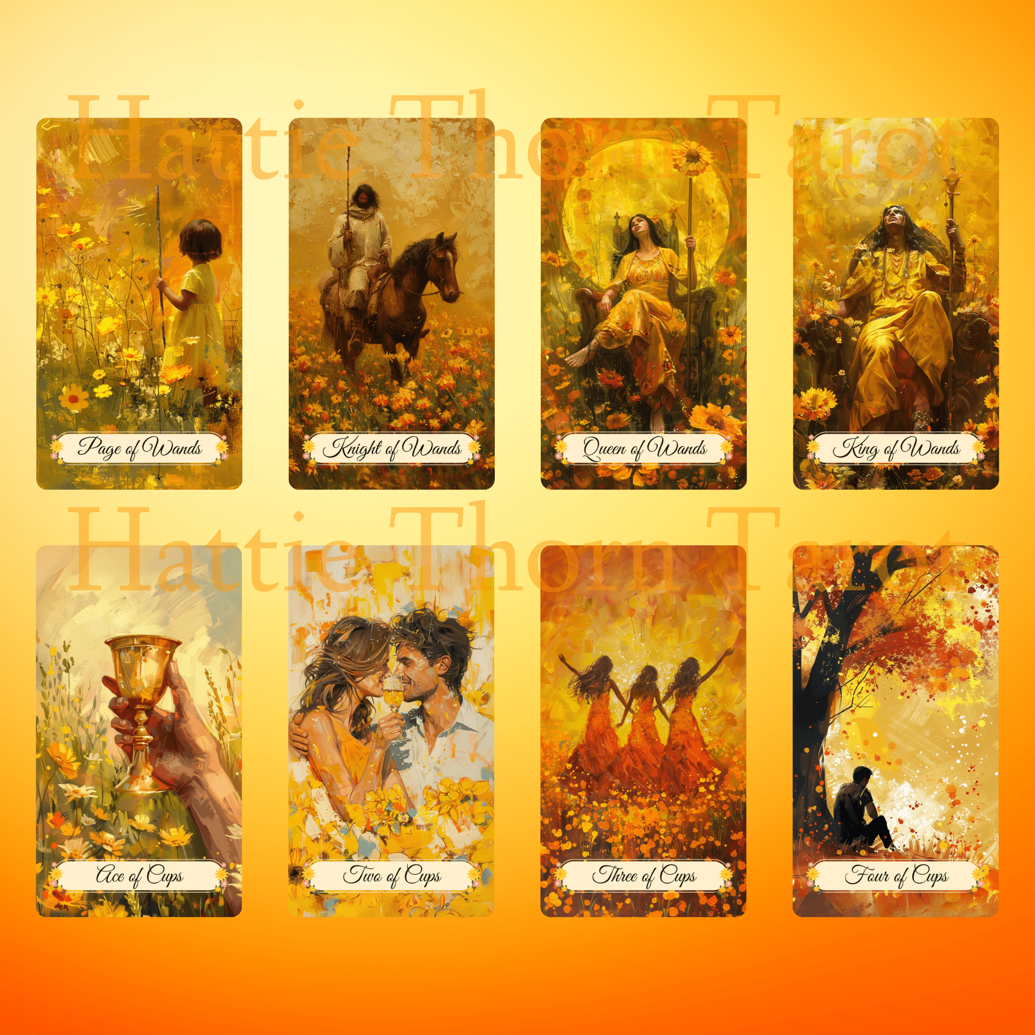 Summer Meadow Tarot 🌻 A 78 - card tarot deck basking in sunshine, wildflowers, and midyear clarity - Hattie Thorn Tarot
