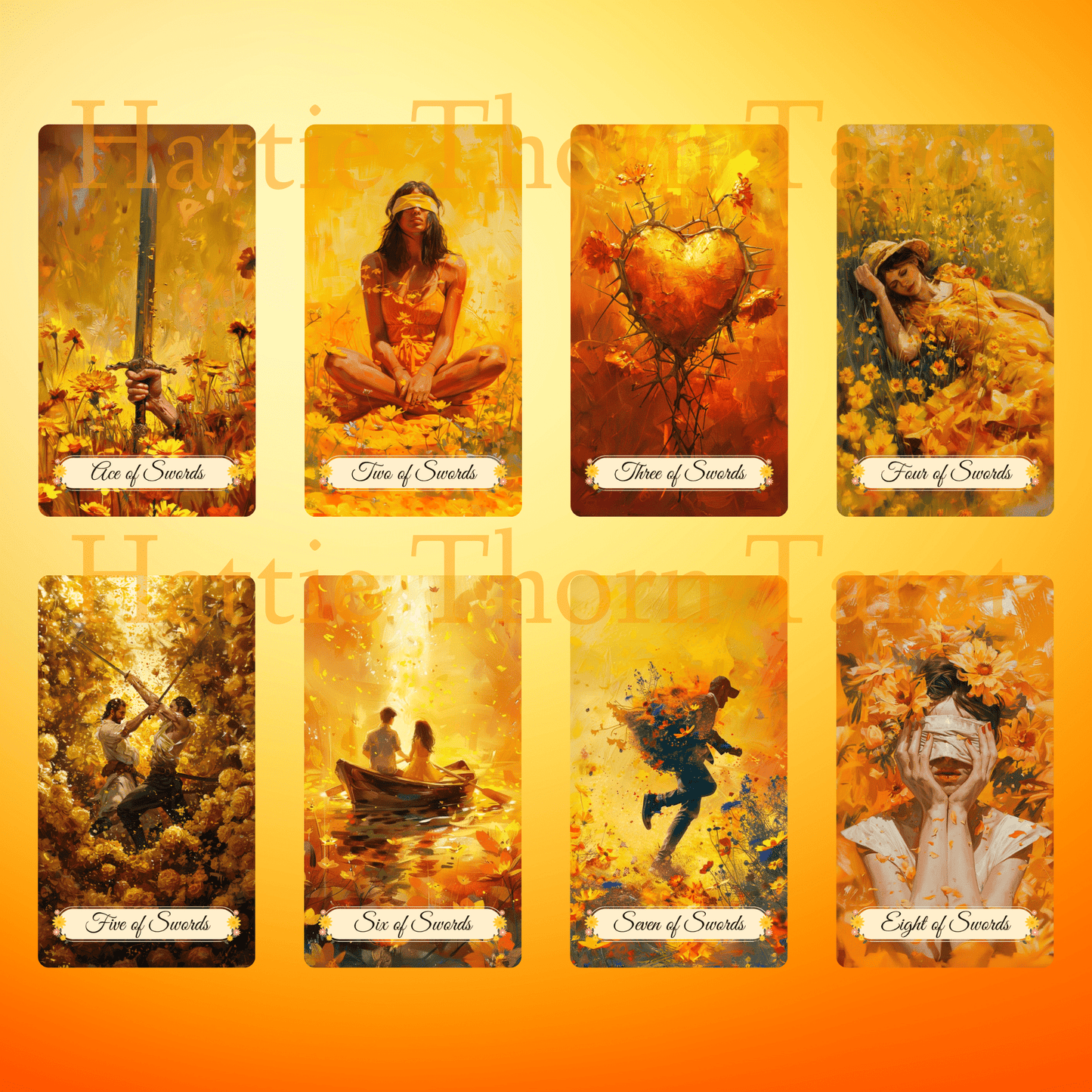 Summer Meadow Tarot 🌻 A 78 - card tarot deck basking in sunshine, wildflowers, and midyear clarity - Hattie Thorn Tarot