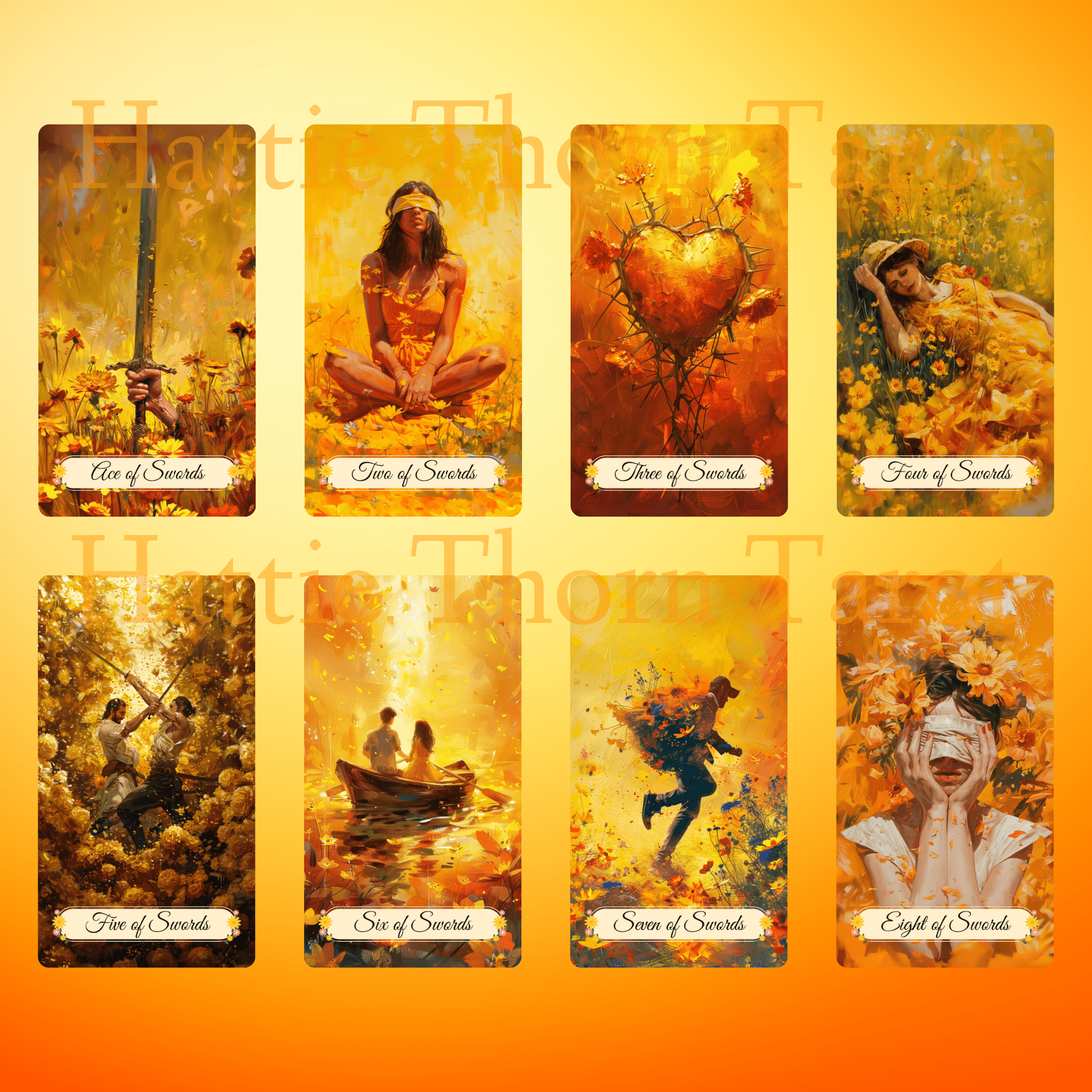 Summer Meadow Tarot 🌻 A 78 - card tarot deck basking in sunshine, wildflowers, and midyear clarity - Hattie Thorn Tarot