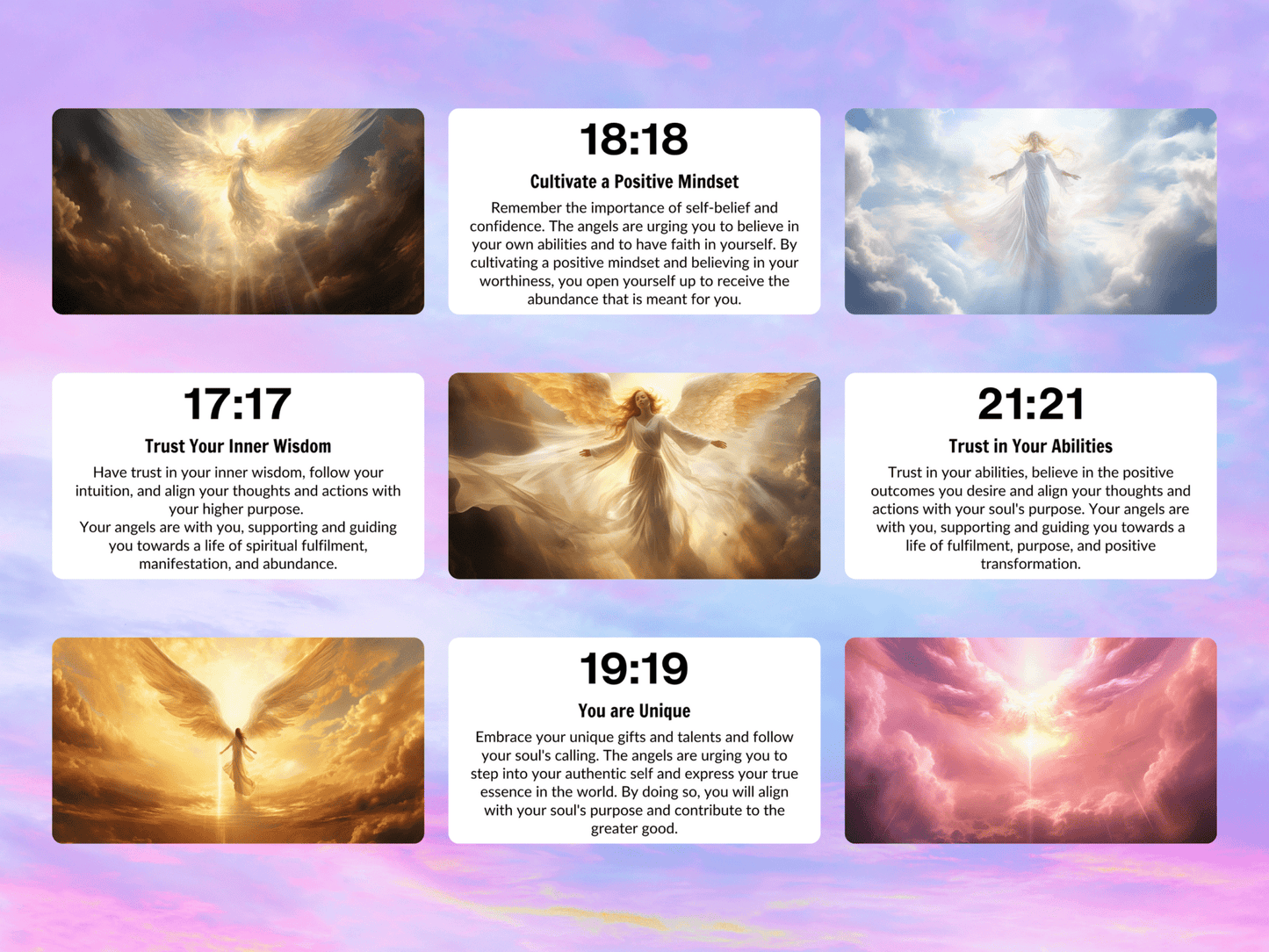 The Angel Hour Cards ⏰ Synchronicity speaks. When the clock aligns, your angels are calling. - Hattie Thorn Tarot