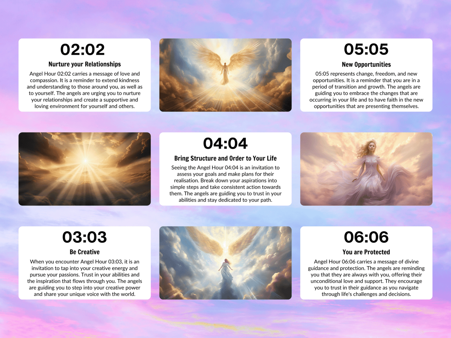 The Angel Hour Cards ⏰ Synchronicity speaks. When the clock aligns, your angels are calling. - Hattie Thorn Tarot