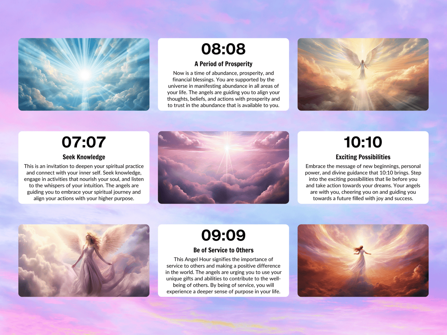 The Angel Hour Cards ⏰ Synchronicity speaks. When the clock aligns, your angels are calling. - Hattie Thorn Tarot