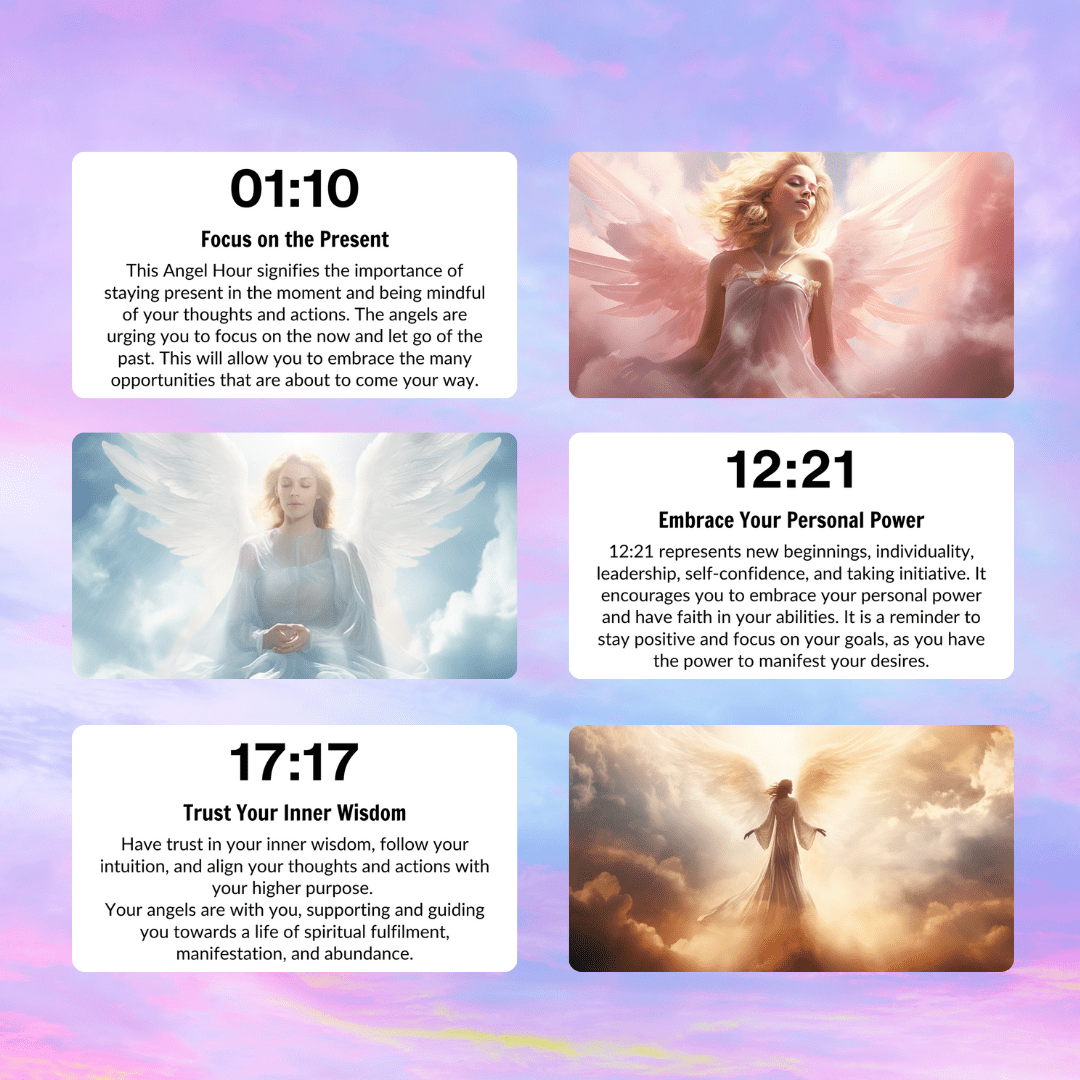 The Angel Hour Cards ⏰ Synchronicity speaks. When the clock aligns, your angels are calling. - Hattie Thorn Tarot
