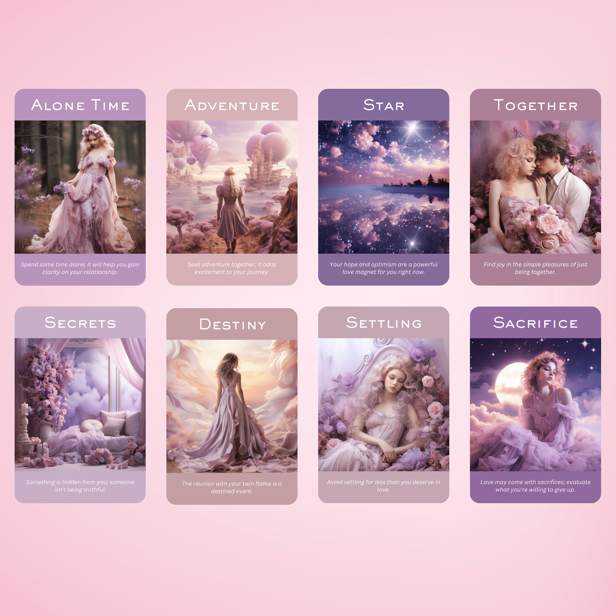 The Romance and Love Oracle 💕 Unlock the secrets of the heart with this soulful 50 - card love oracle. - Hattie Thorn Tarot