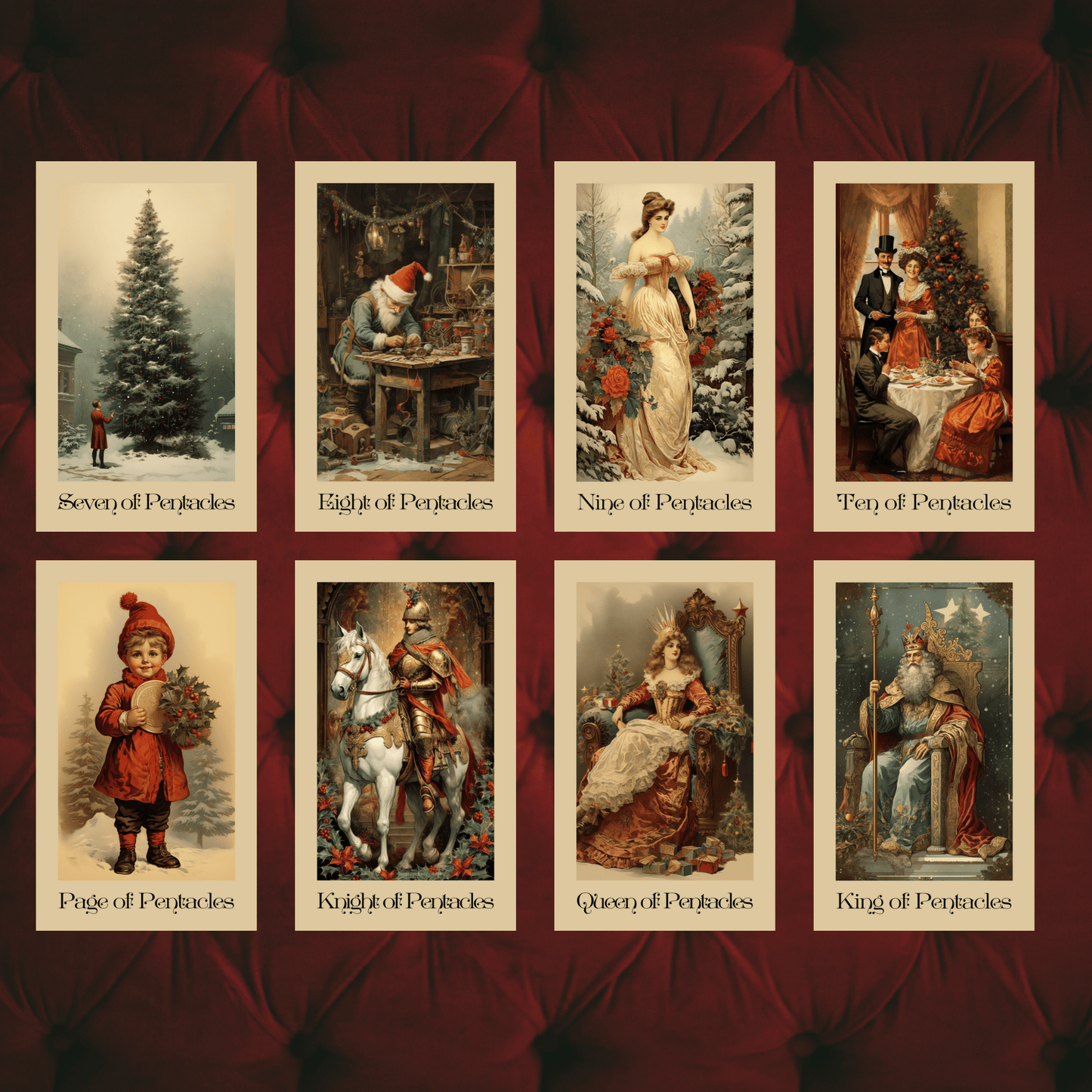 The Vintage Christmas Tarot š A 78 - card tarot deck steeped in Victorian yuletide elegance and festive nostalgia - Hattie Thorn Tarot