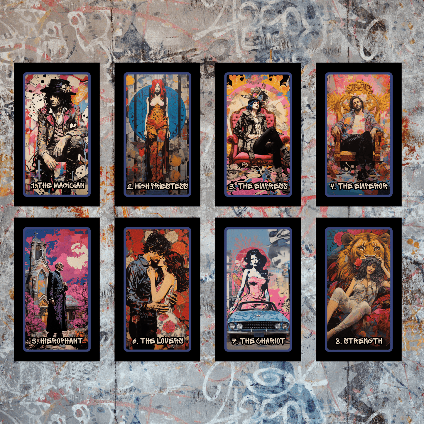 Urban Graffiti Tarot 🎨 Streetwise symbolism. Bold spirit. A tarot deck that speaks in spray paint. - Hattie Thorn Tarot