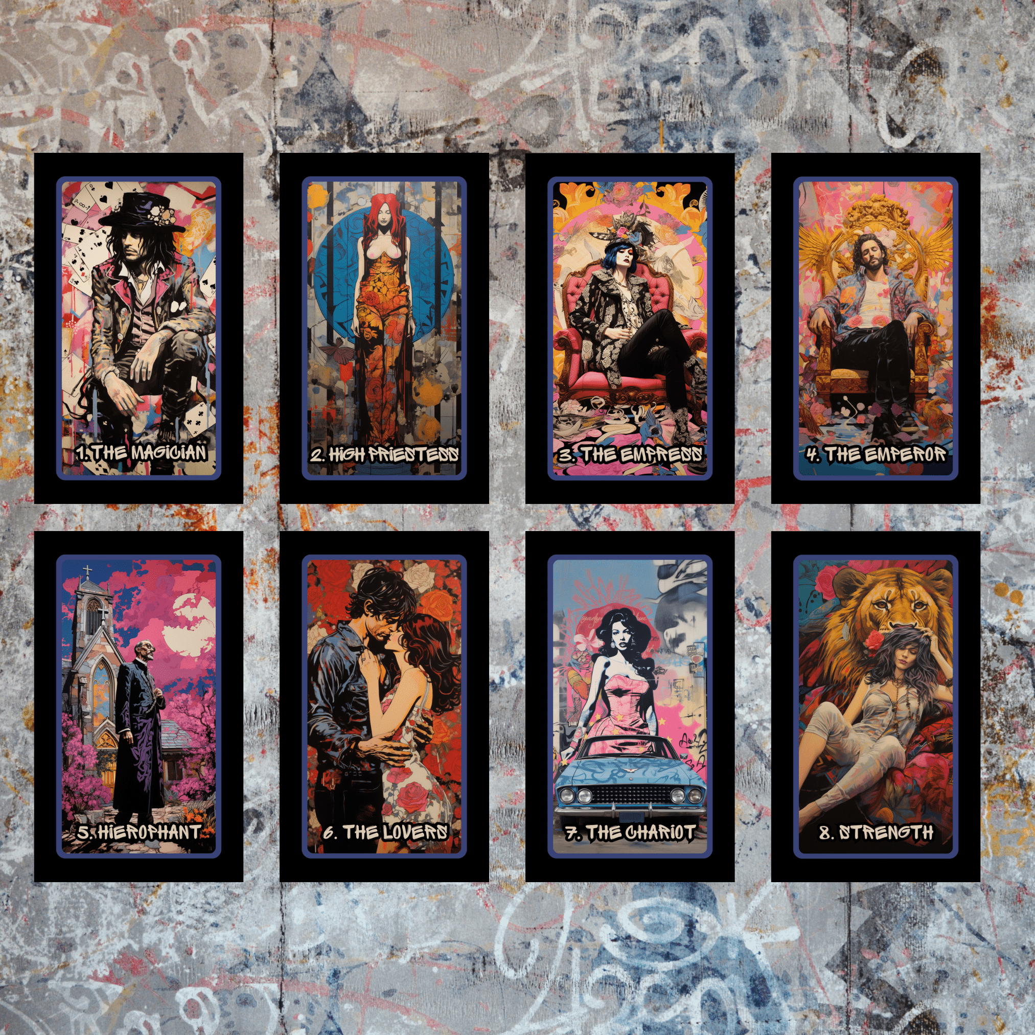 Urban Graffiti Tarot 🎨 Streetwise symbolism. Bold spirit. A tarot deck that speaks in spray paint. - Hattie Thorn Tarot
