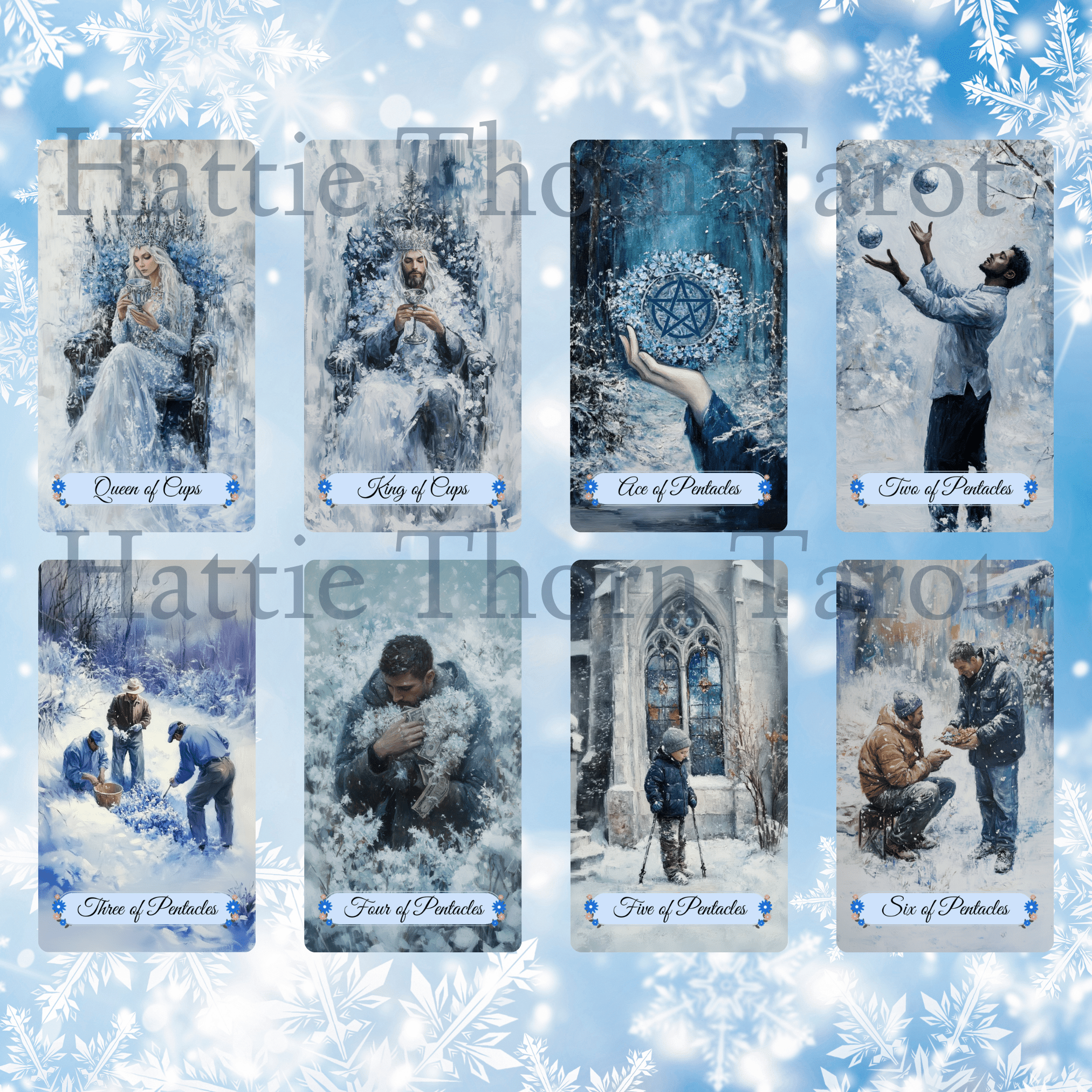 Winter Pastures Tarot ❄️ A 78 - card deck of stillness, reflection, and winter’s quiet wisdom - Hattie Thorn Tarot