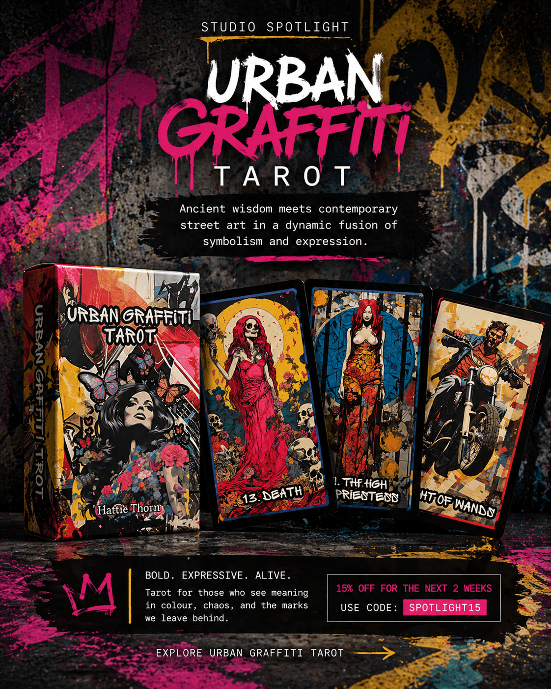 Studio Spotlight: Urban Graffiti Tarot - Hattie Thorn Tarot