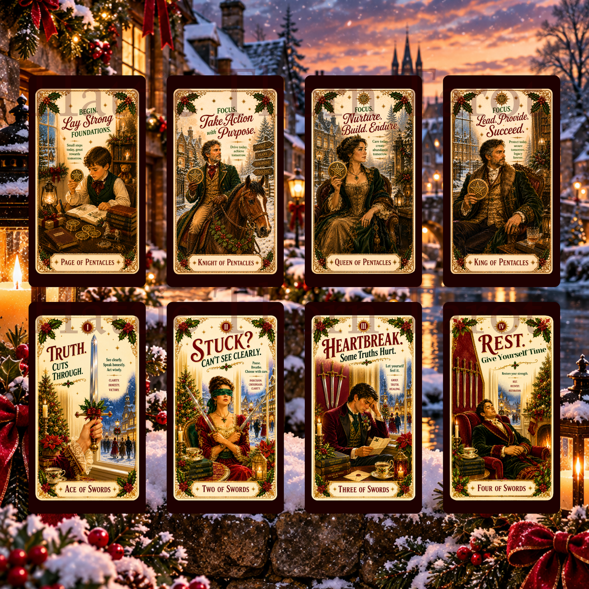 Good Tidings Tarot 🎄 A 78-card vintage Christmas deck of timeless wisdom, festive magic and guidance for every season