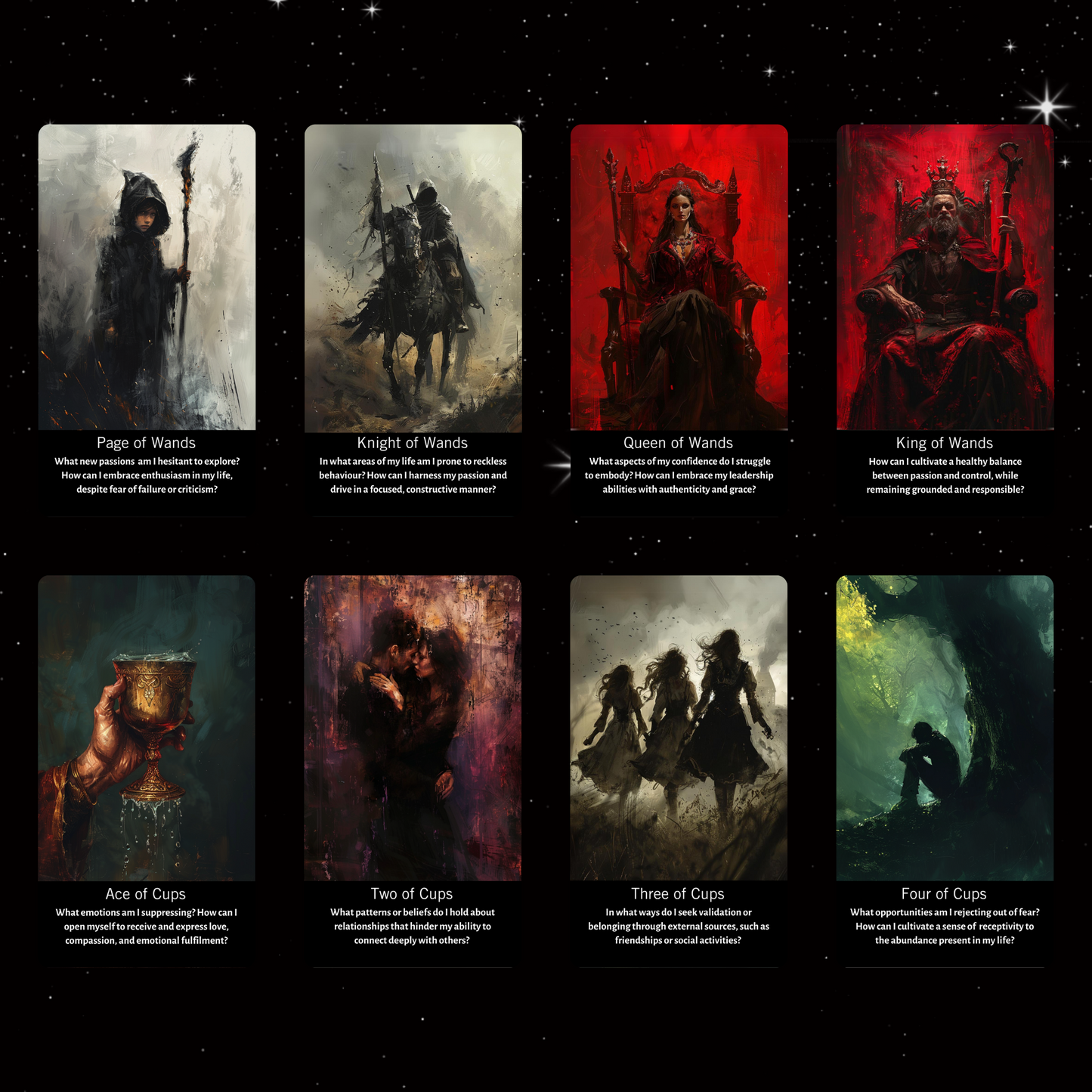 Inner Shadows Shadow Work Tarot. Original Design 78 Card Deck Based on Rider Waite including Shadow Work Explanations