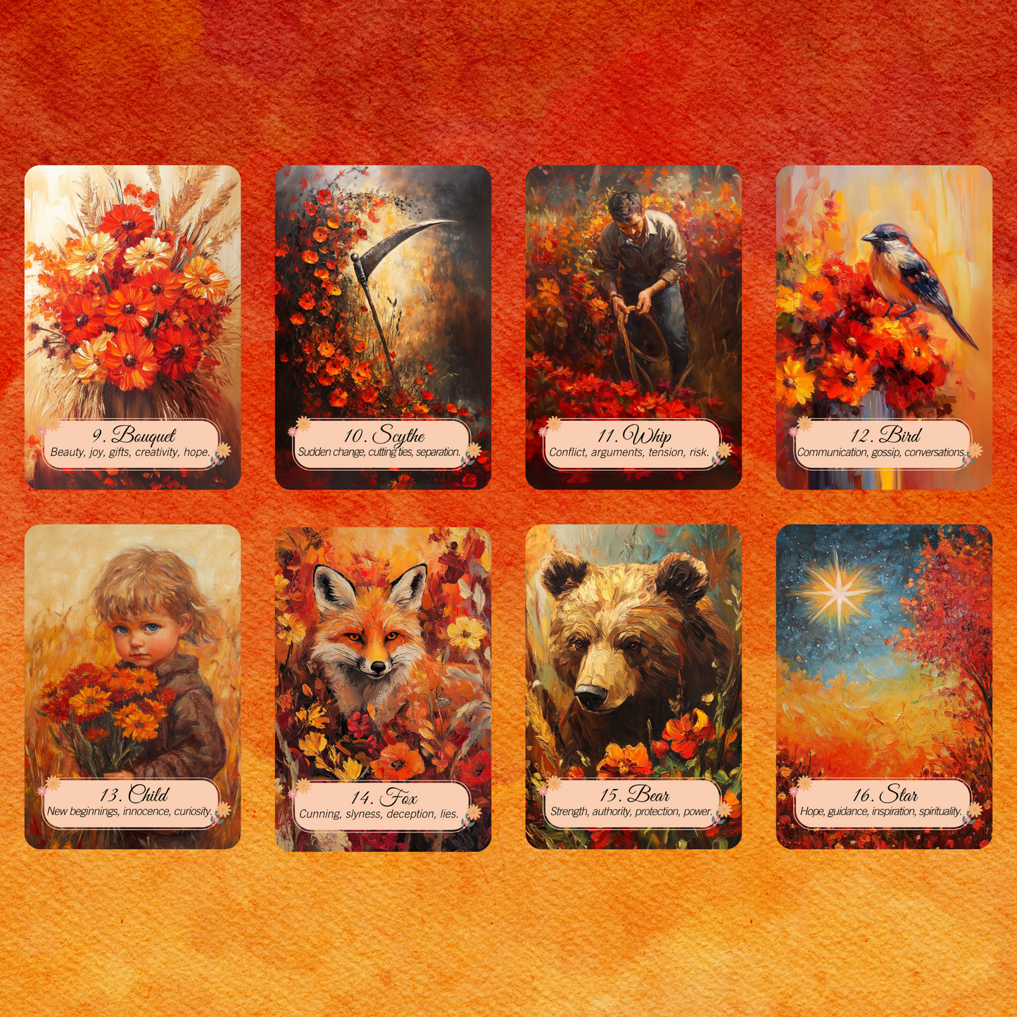 Autumn Fields Tarot and Lenormand Bundle by Hattie Thorn. 2 Deck Special!