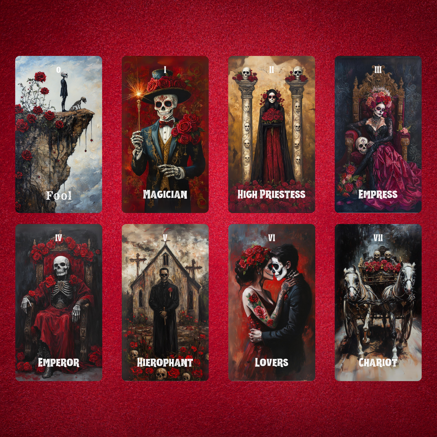 Memento Mori Tarot by Hattie Thorn. Original Design 78 Card Deck Based on Rider Waite including Memento Mori Tuck Box