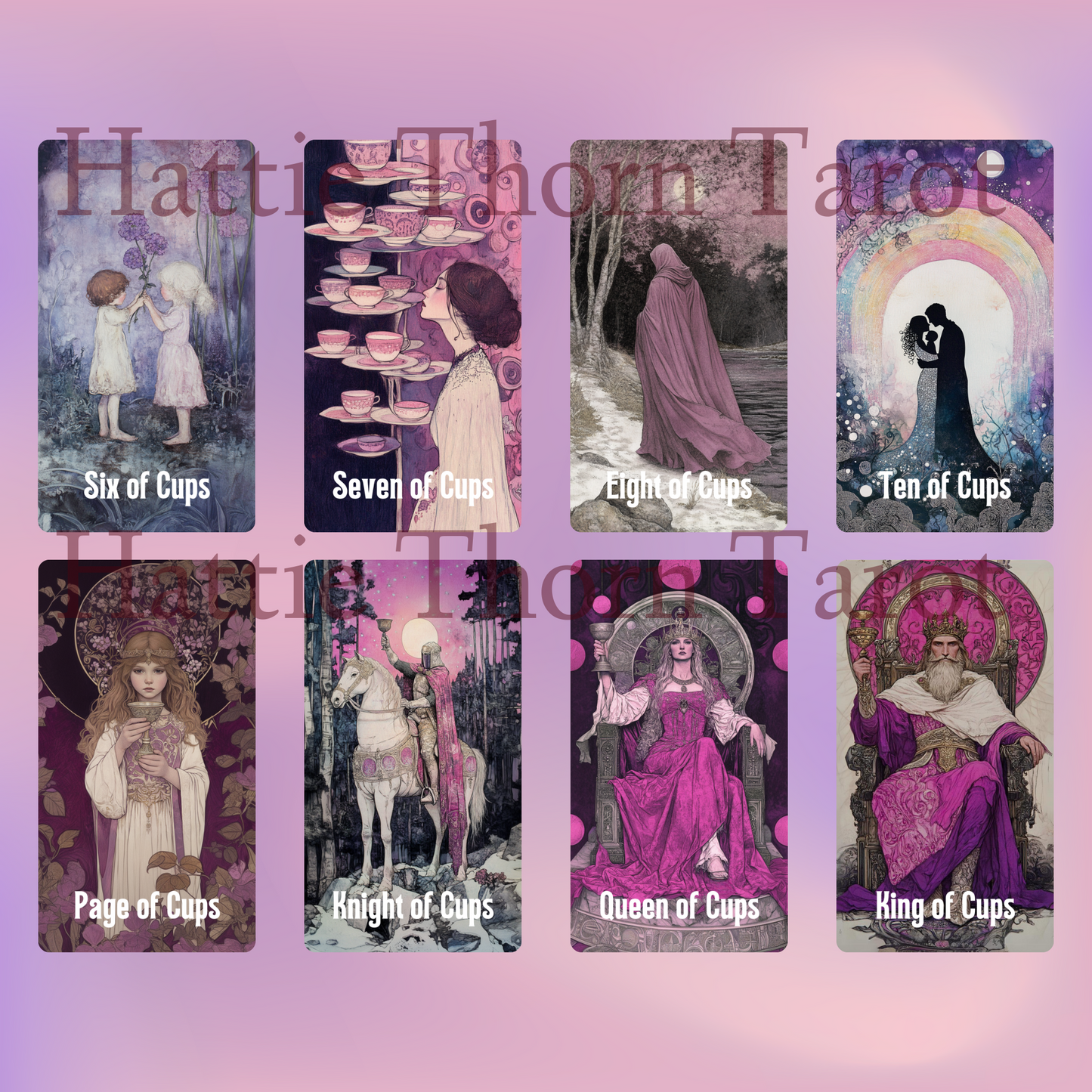 Enchanted Veil Tarot by Hattie Thorn. Original Design 78 Card Deck Based on Rider Waite including Enchanted Veil Tuck Box