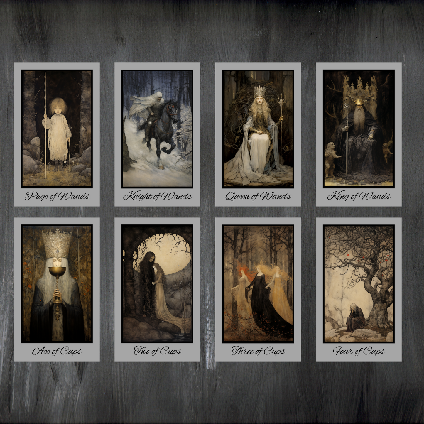New!! Special Edition Silver Foil Shadow Fates Tarot by Hattie Thorn. Including Shadow Fates Tuck Box