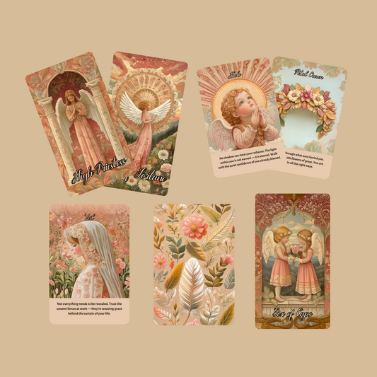 Angelic Bloom Tarot & Oracle Bundle 👼 A Heavenly 2-Deck Set for Intuitive Readings