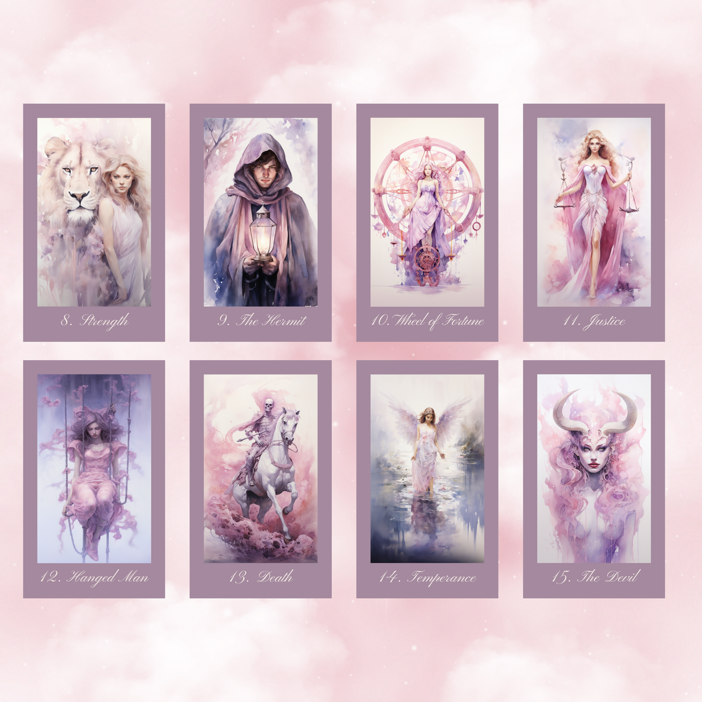 Ethereal Romance Tarot by Hattie Thorn. Original Design 78 Card Deck Based on Rider Waite including Ethereal Romance Tuck Box