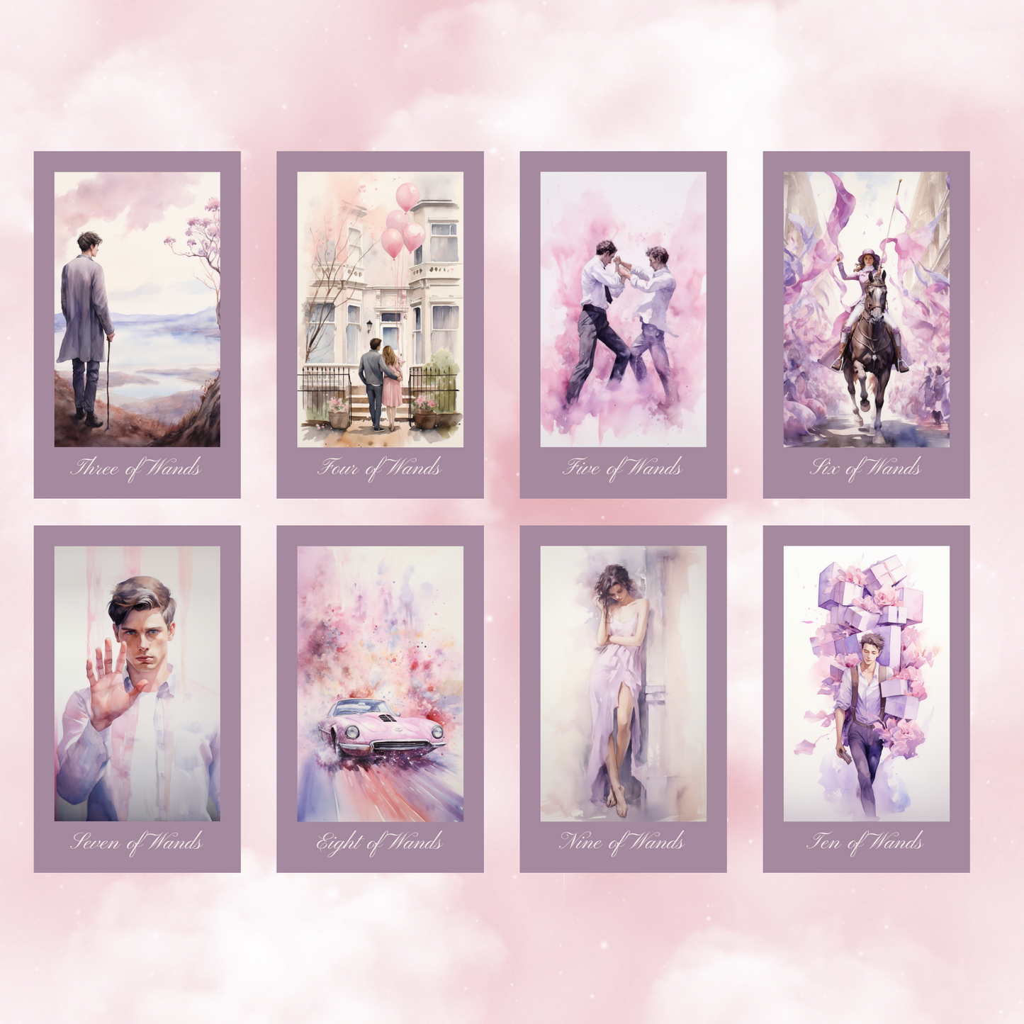 Ethereal Romance Tarot by Hattie Thorn. Original Design 78 Card Deck Based on Rider Waite including Ethereal Romance Tuck Box