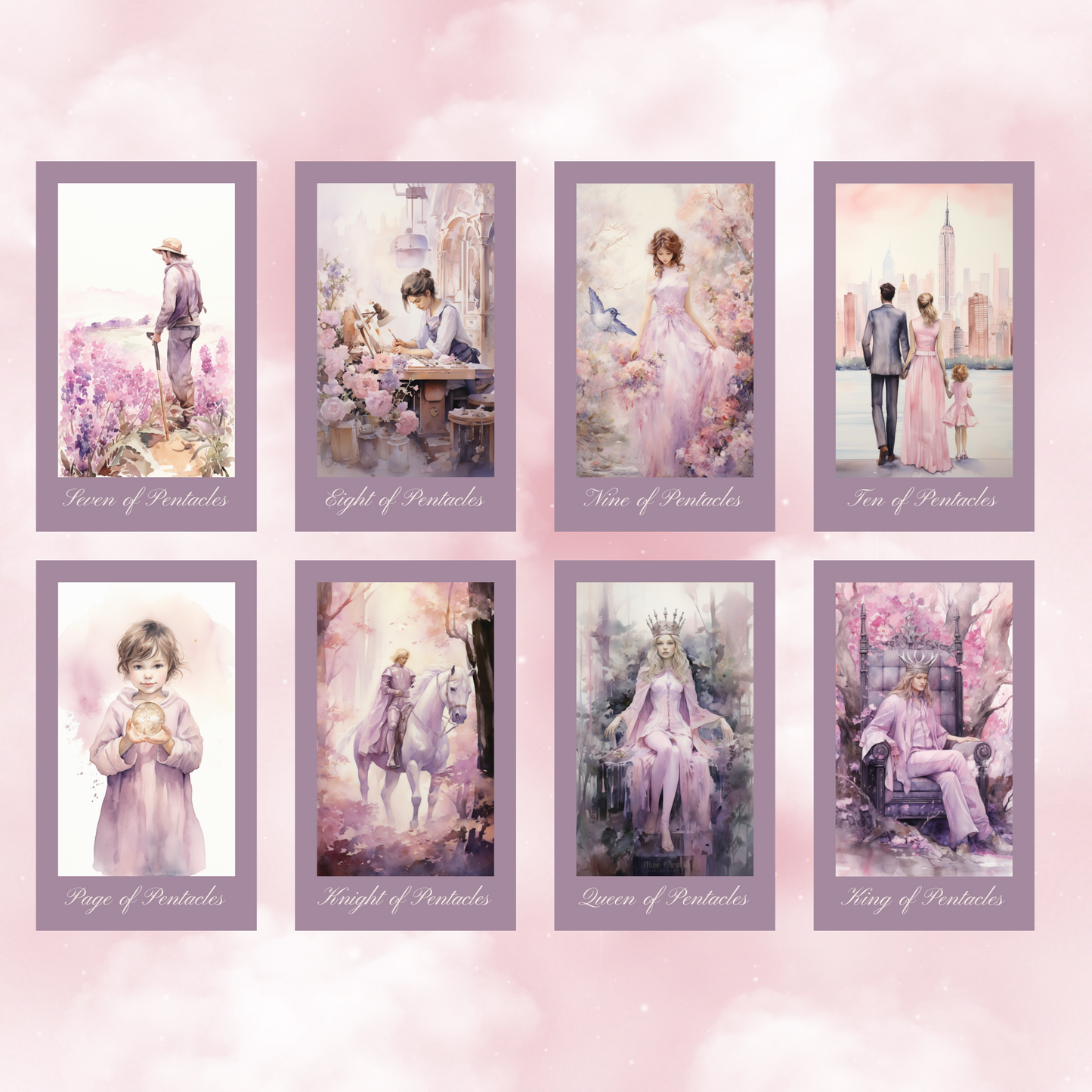 Ethereal Romance Tarot by Hattie Thorn. Original Design 78 Card Deck Based on Rider Waite including Ethereal Romance Tuck Box