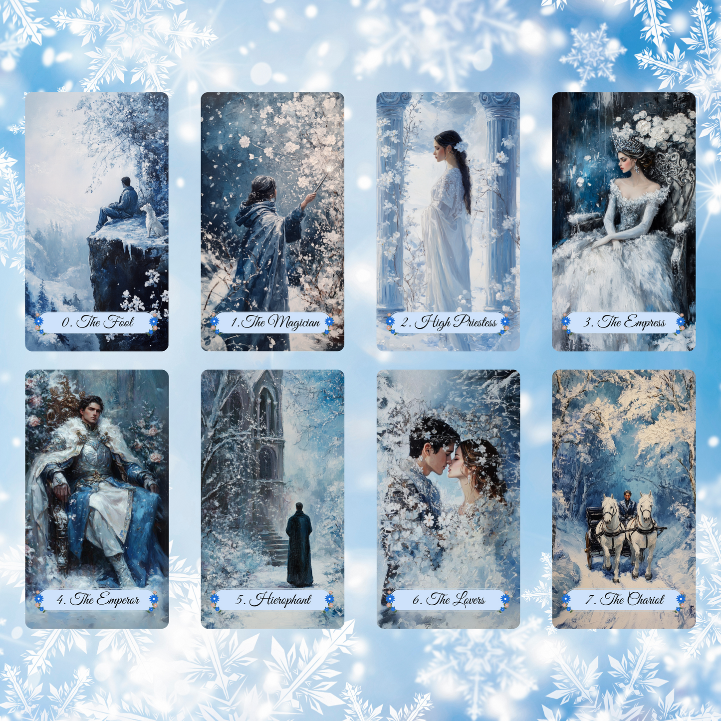 Winter Pastures Tarot by Hattie Thorn. Original Design 78 Card Deck Based on Rider Waite including Winter Pastures Tuck Box