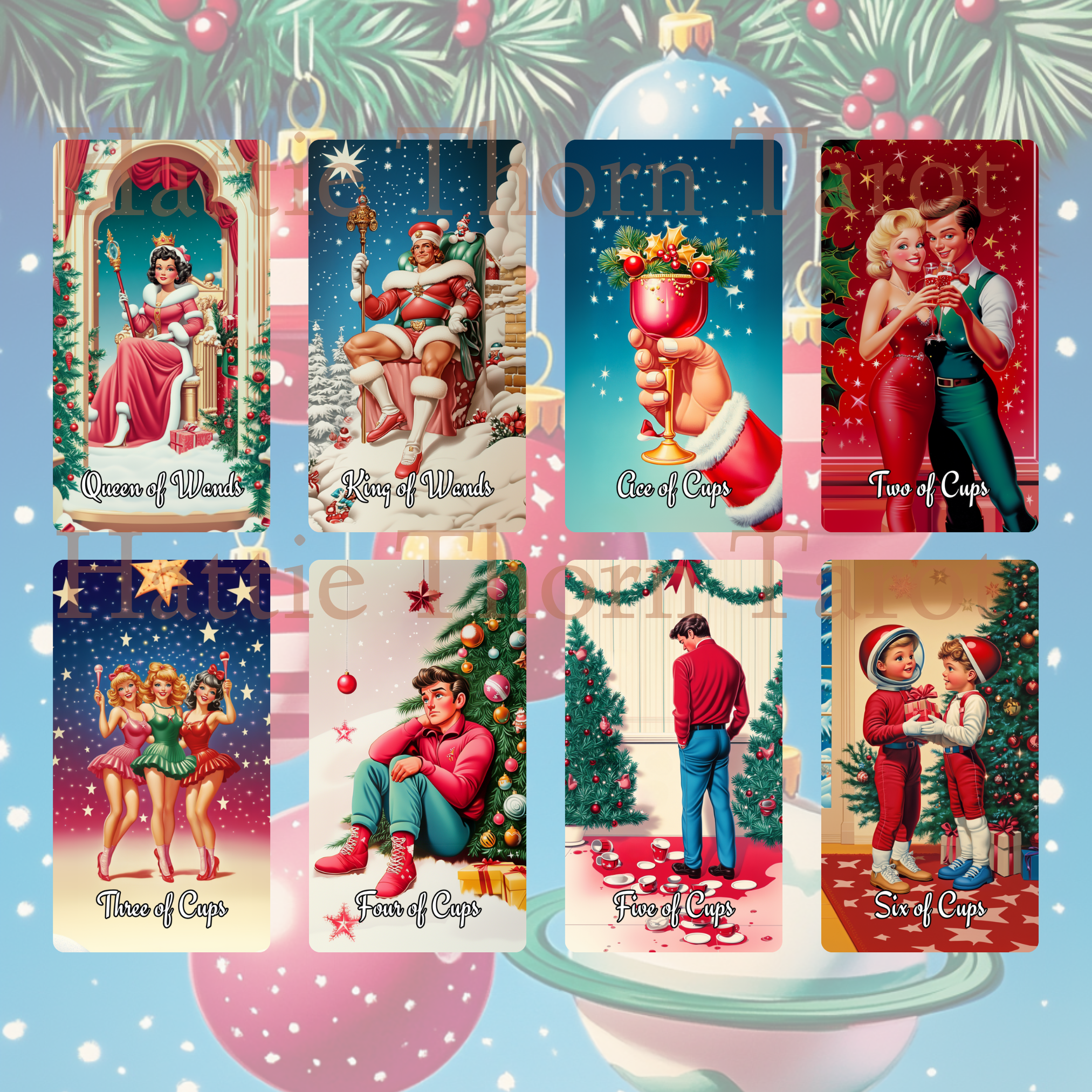 🎅 Sarsaparilla Christmas Tarot 🎅 — A Retro Holiday Dream of Peppermint and Stardust