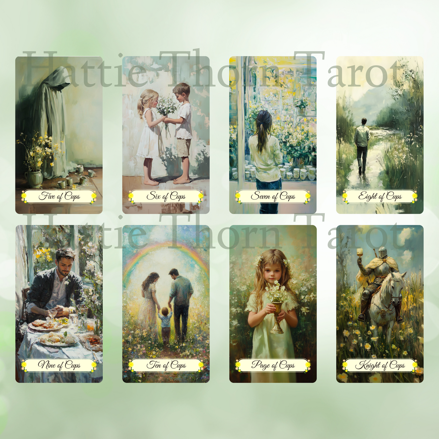 Spring Glade Tarot by Hattie Thorn. Original Design 78 Card Deck Based on Rider Waite including Spring Glade Tuck Box